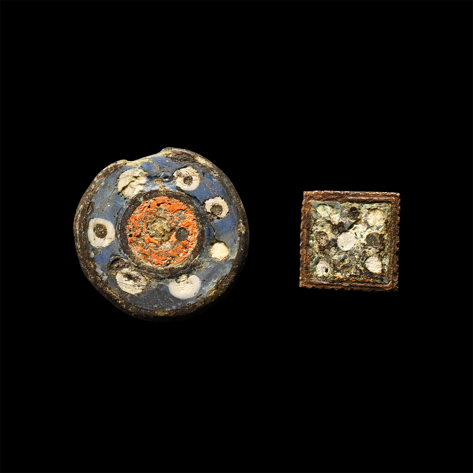 Roman 'Thames' Enamelled Stud Group