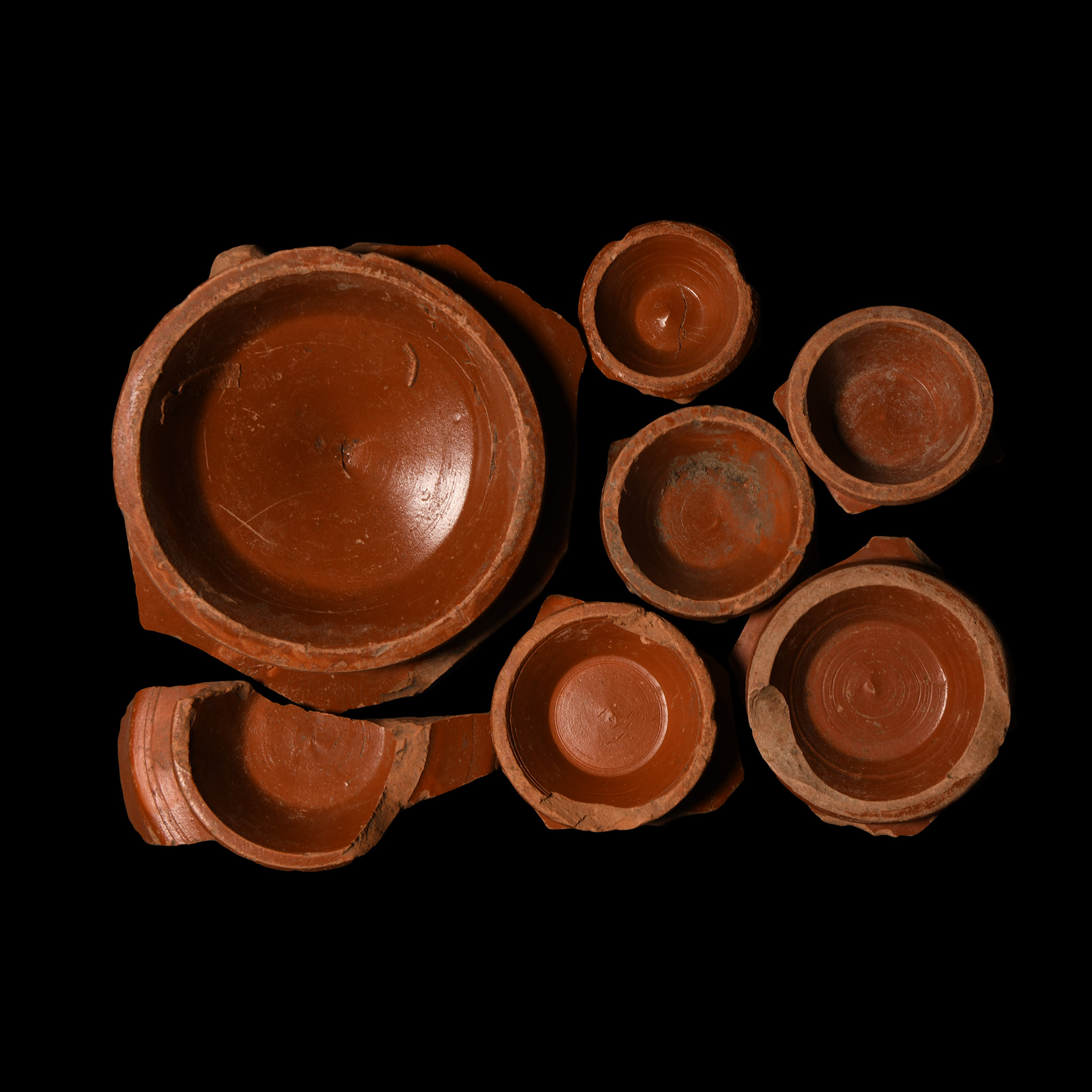 Roman 'Thames' Samian Ware Stamped Fragment Group