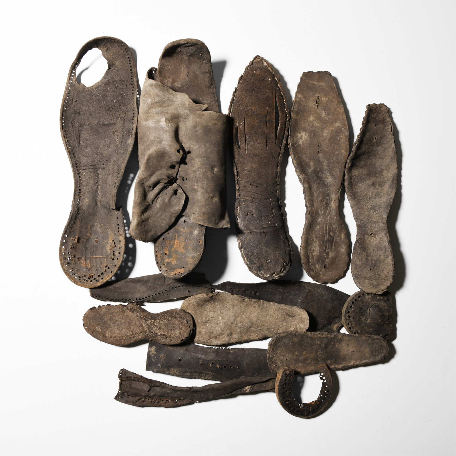 Medieval 'Thames' Leather Shoe Fragment Collection
