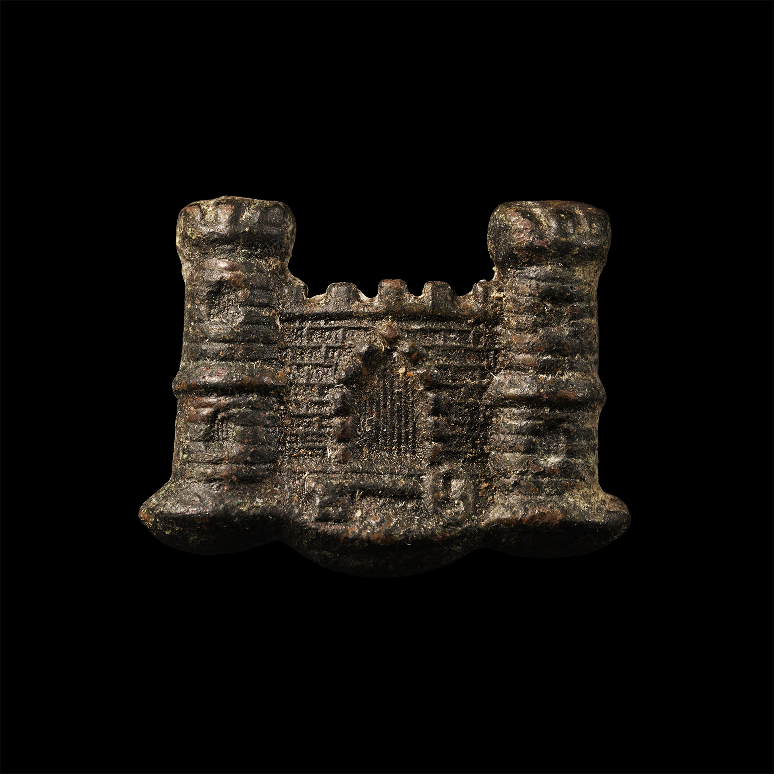 Medieval 'Thames' Castle Secular Badge with Key Below Draw Bridge