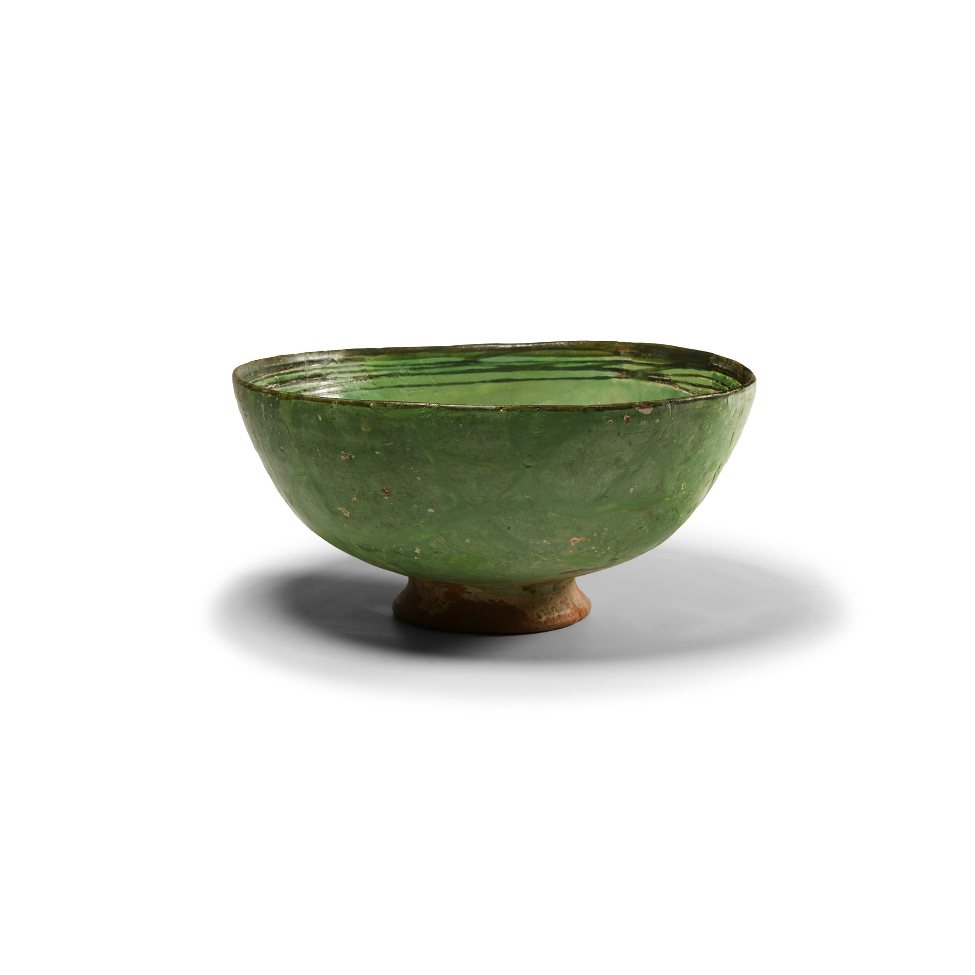 Byzantine Green Glazed Sgraffito Bowl with Lion