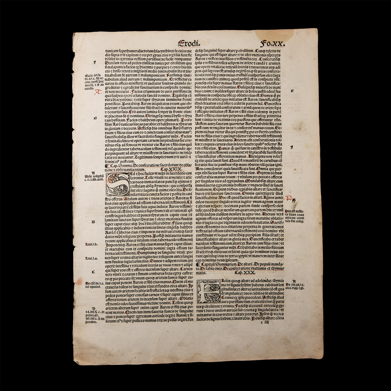 Medieval Book of Exodus Bible Page