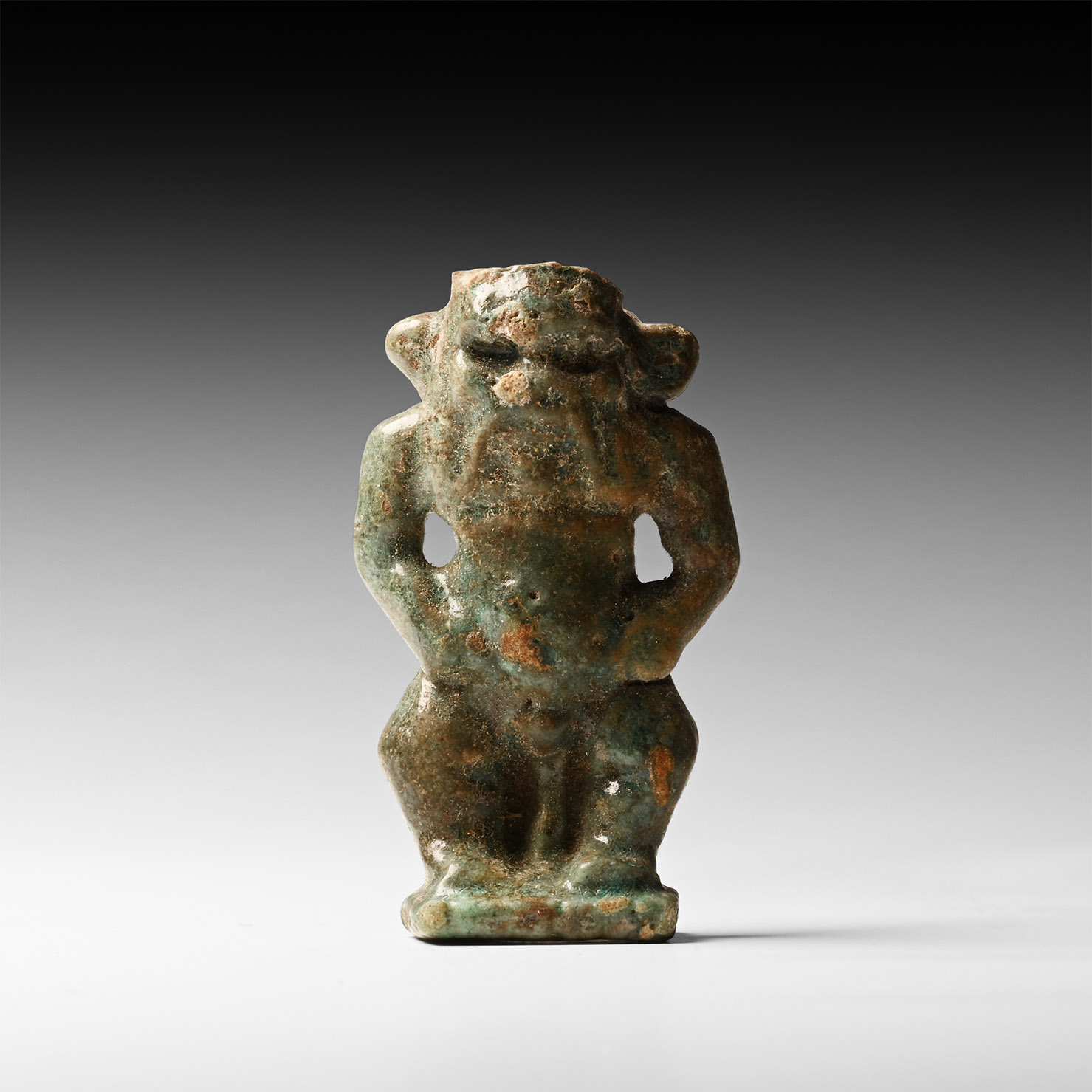 Egyptian Faience Figure of Bes