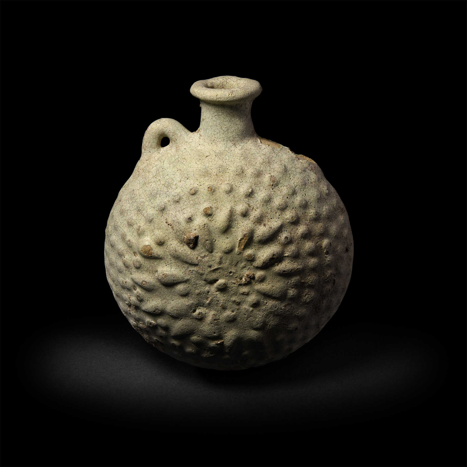 Parthian Faience Pilgrim's Flask