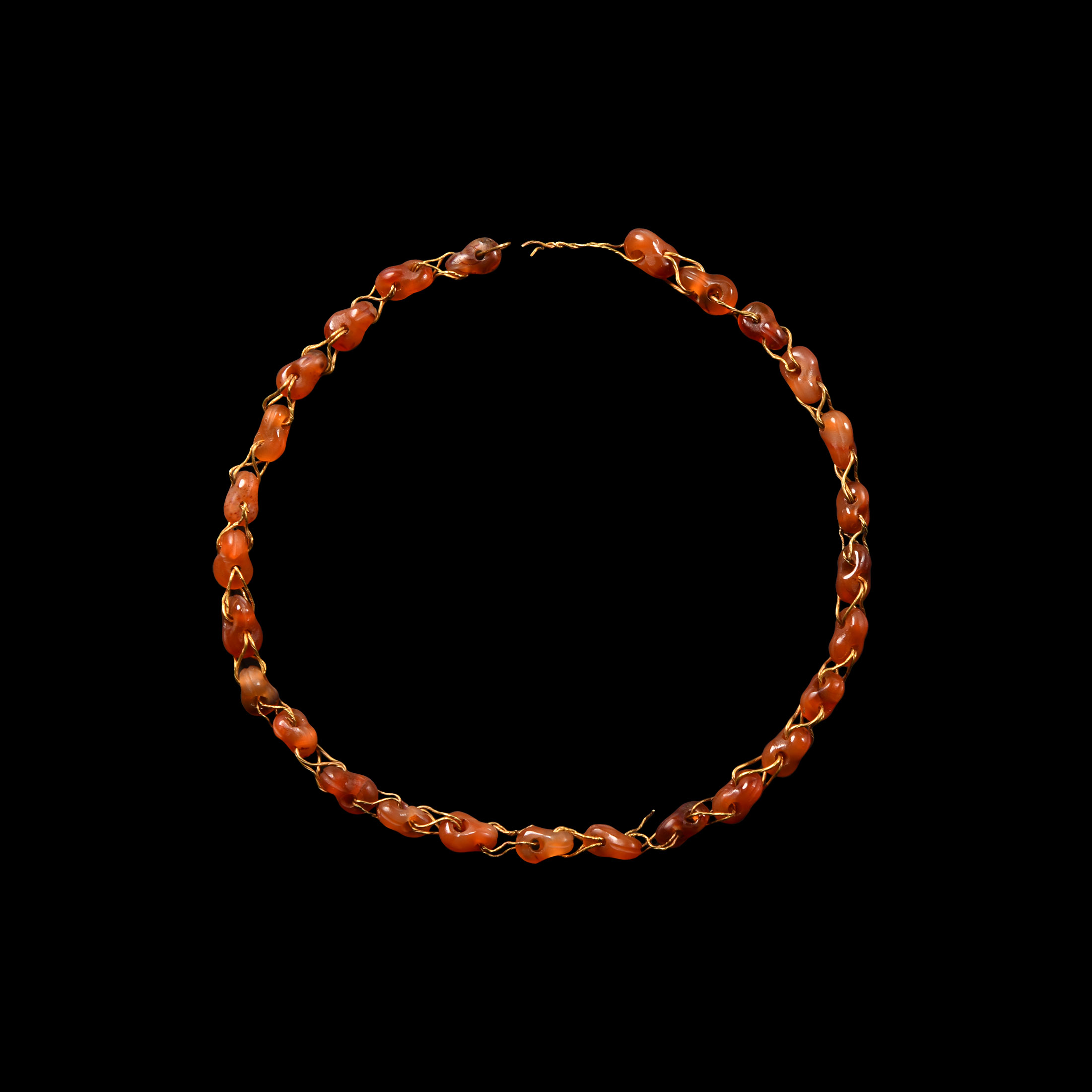 Greek Gold and Carnelian Necklace