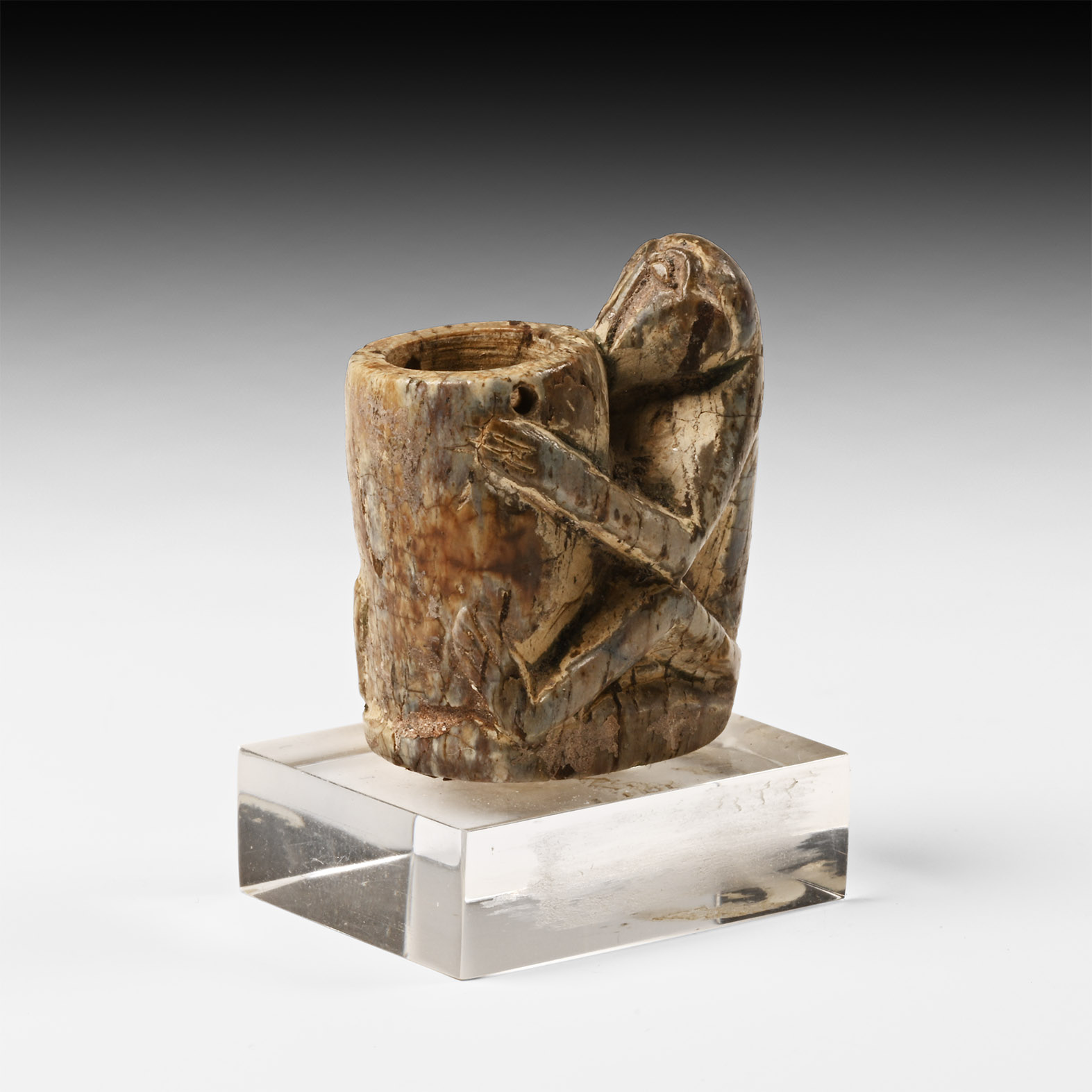 Egyptian Seated Monkey Kohl Pot