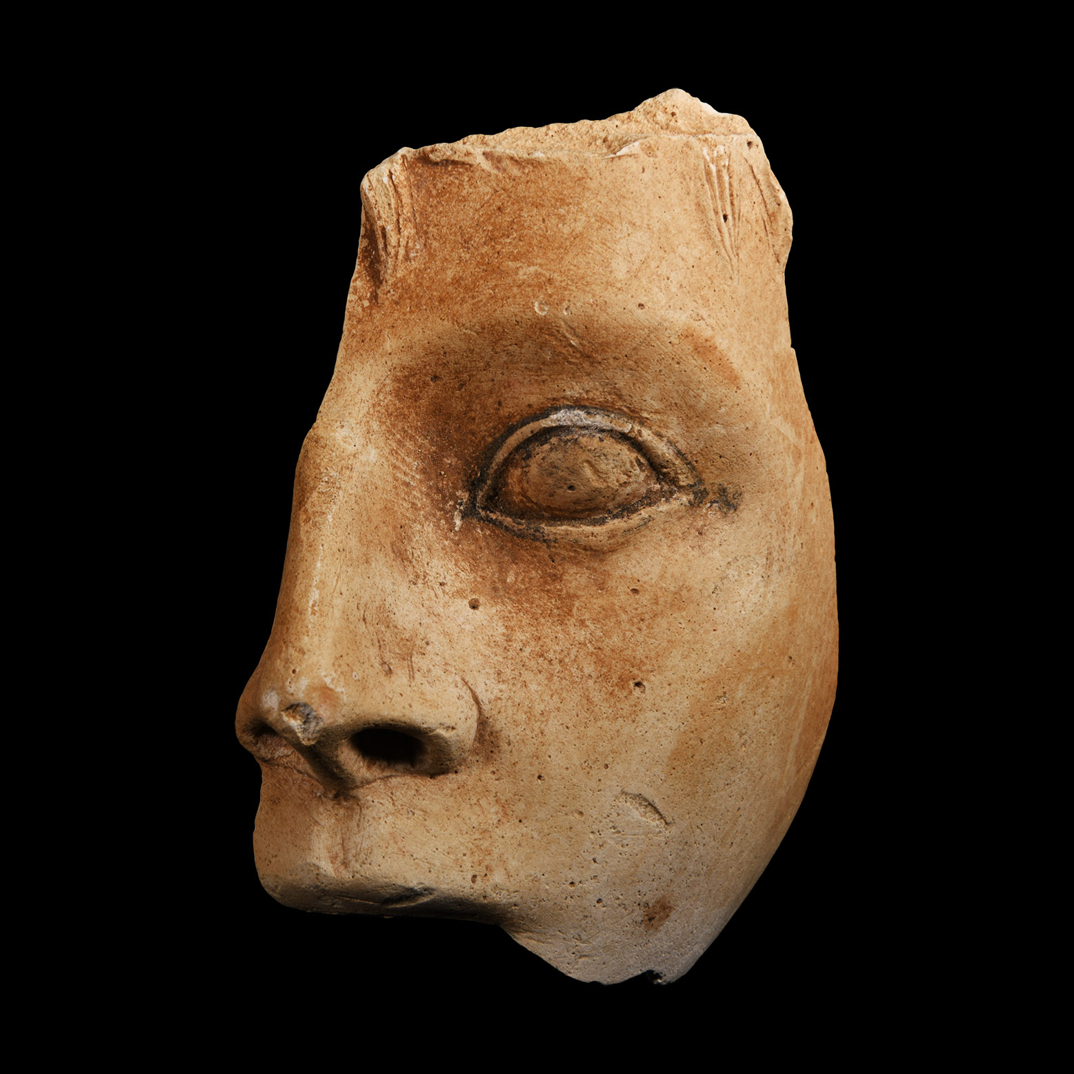 Etruscan Terracotta Fragment of a Face