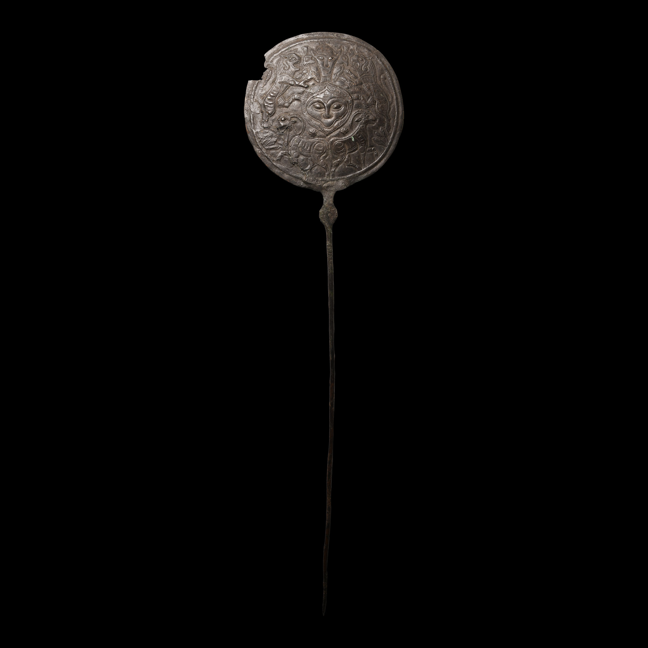 Urartian Pin with Repousse Decorated Disc