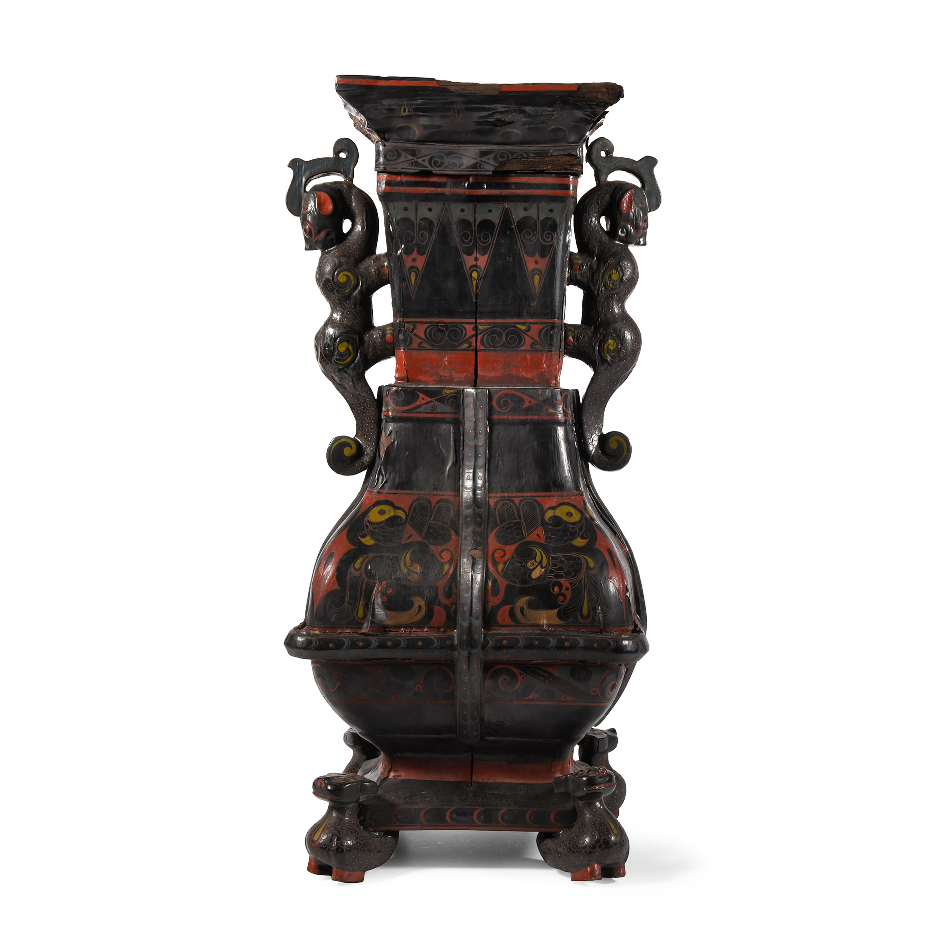 Chinese Han Dynasty Wooden Decorated Jar