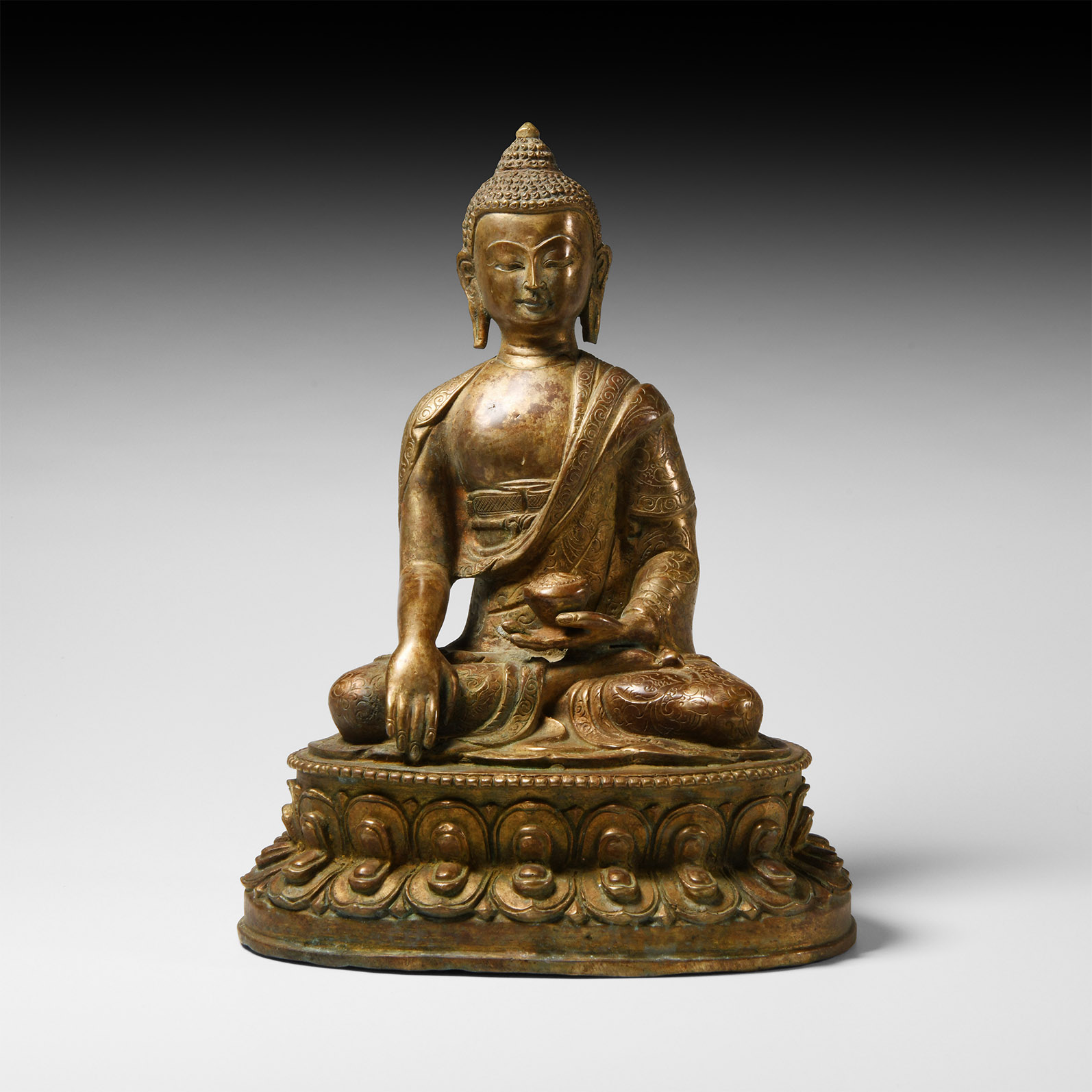 Sino-Tibetan Gilt Bronze Buddha Figure