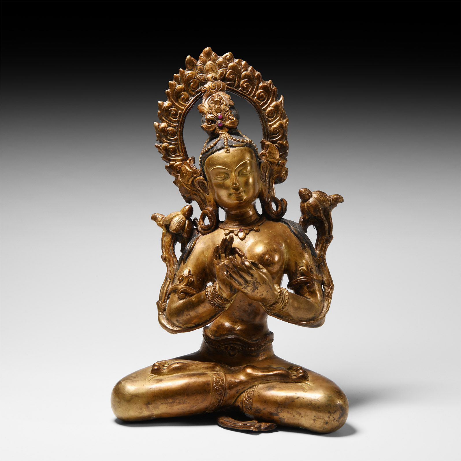 Sino-Tibetan Gilt Arya Tara Figure
