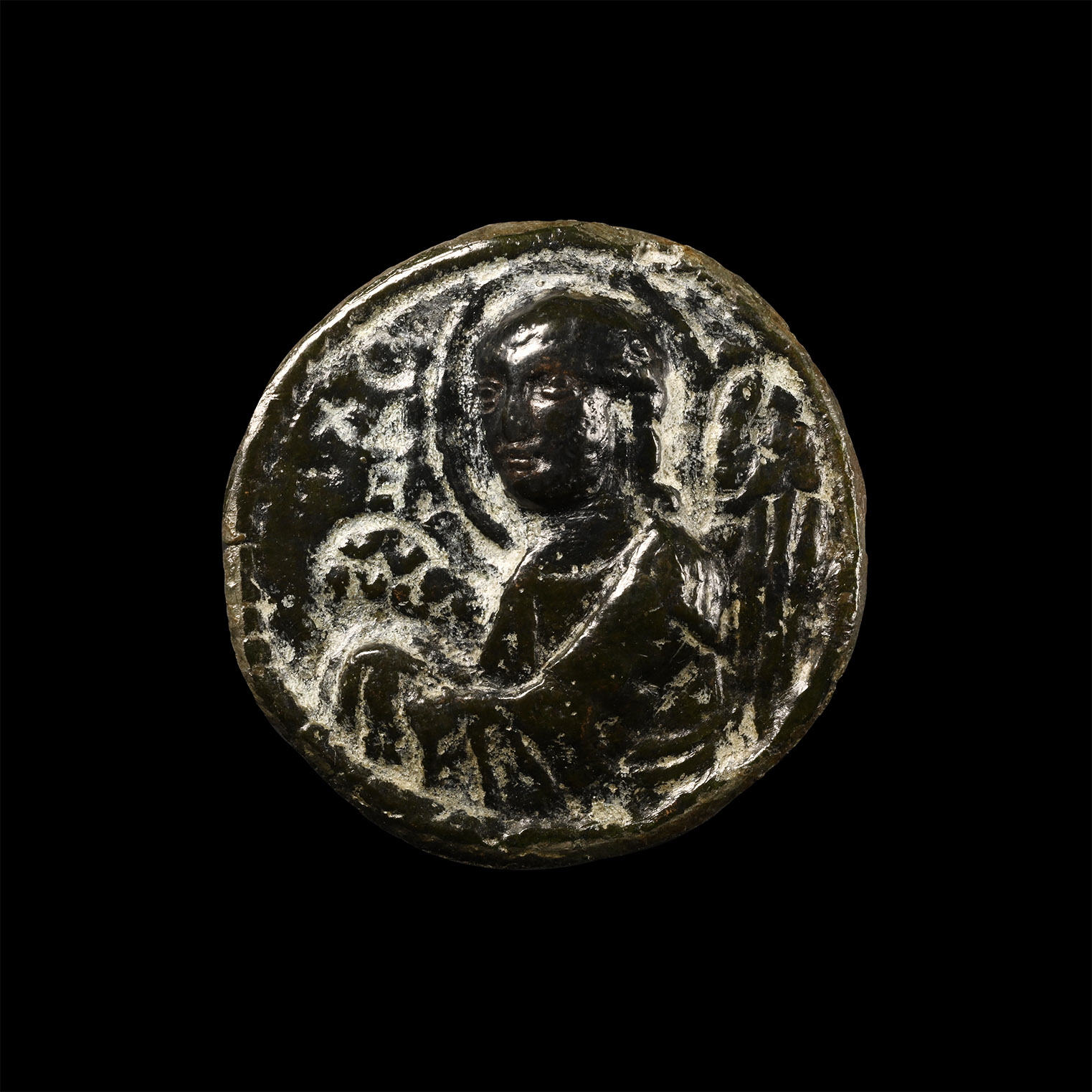 Byzantine Roundel with Saint