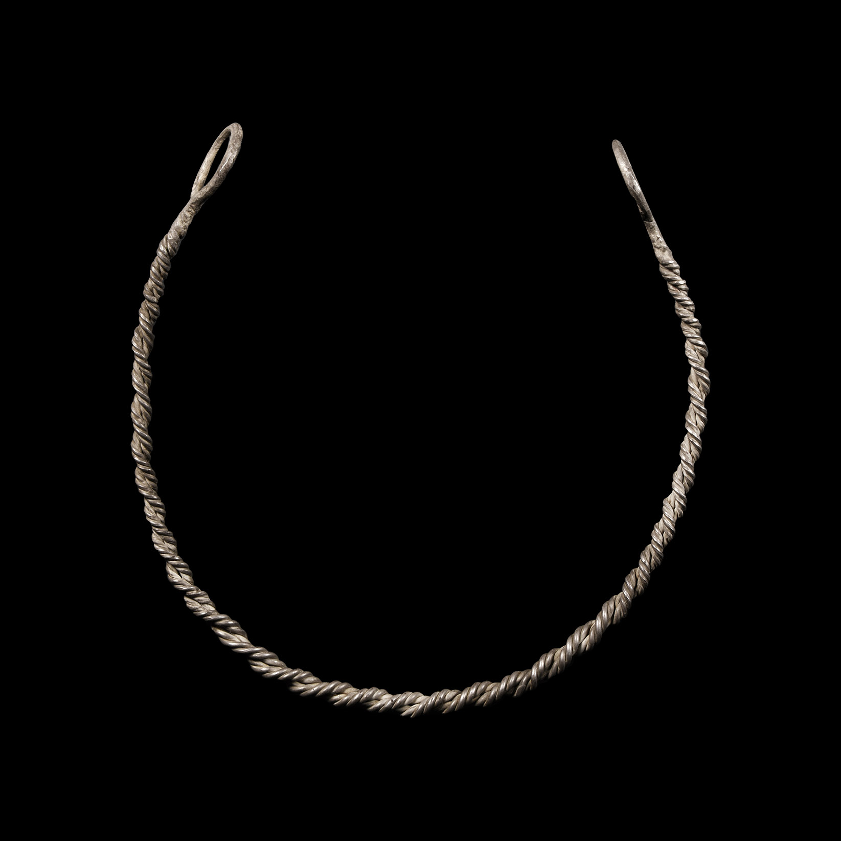 Viking Age Silver Twisted Torc