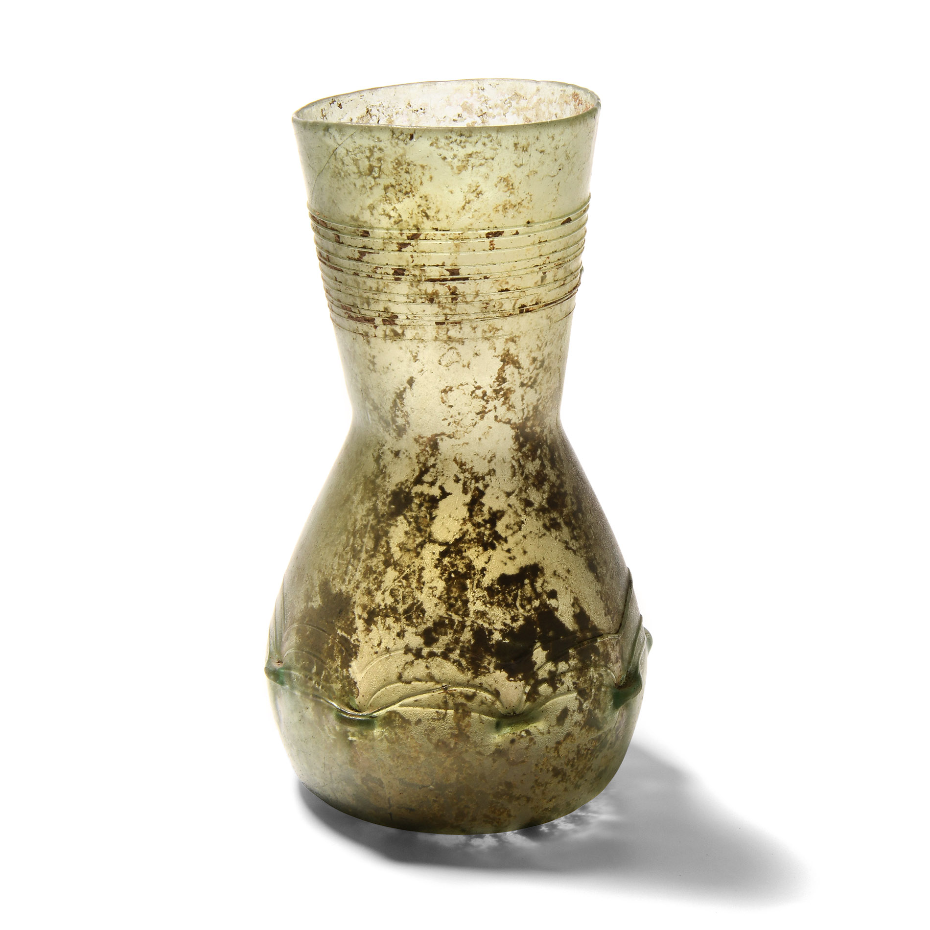 Roman Glass Flask with Trails