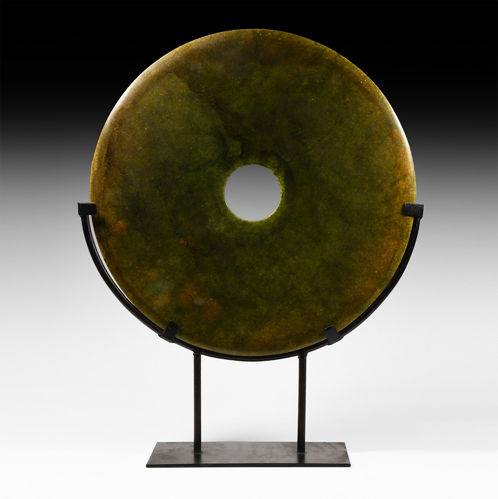 Chinese Green Stone Bi Disc