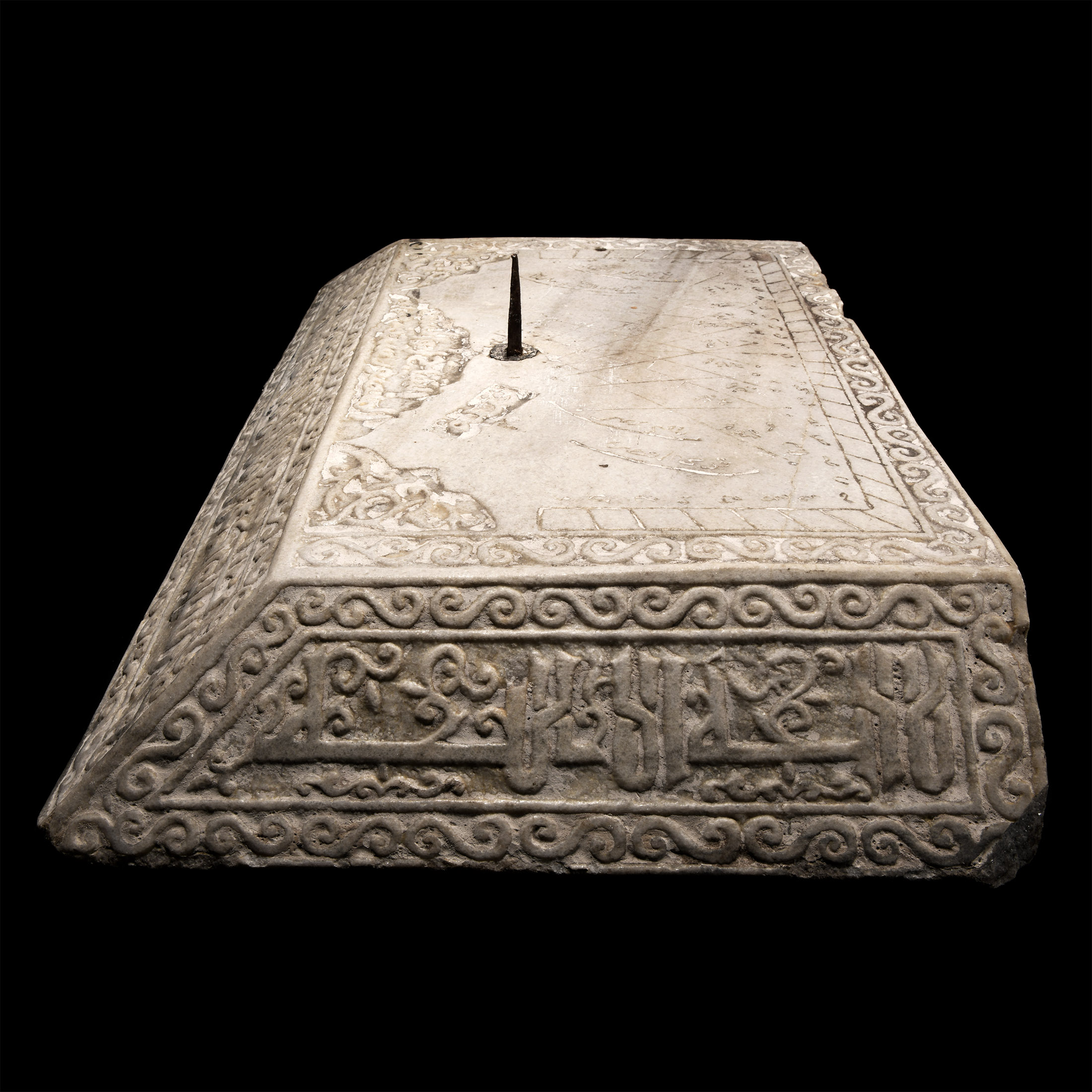 Islamic Marble Sundial Made By Sheikh Abol Hassan Mansor Saif