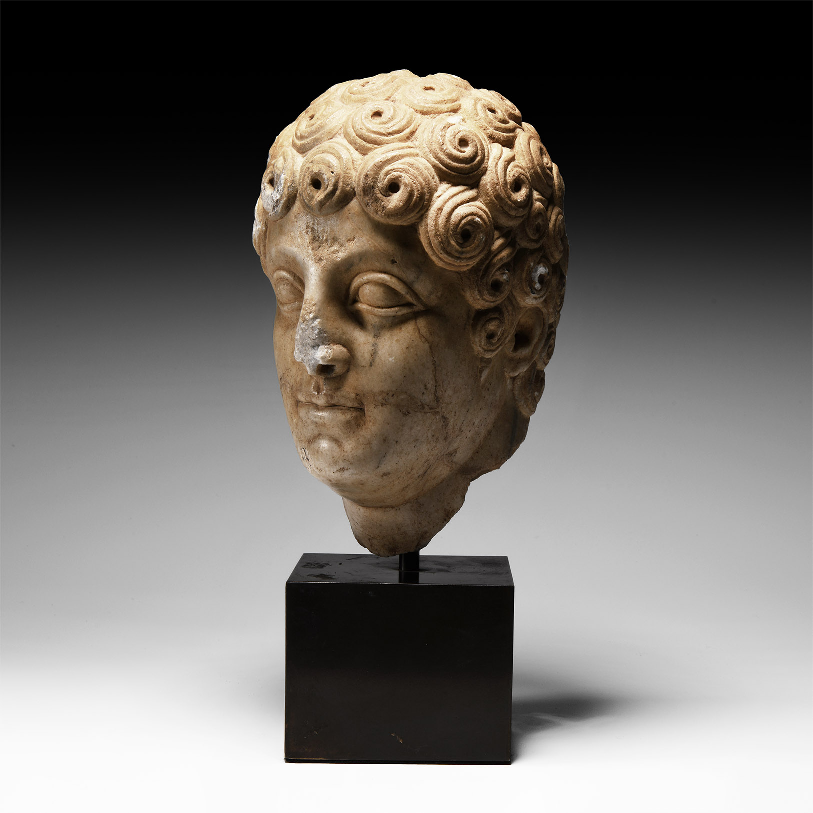 Medieval Marble Bust of Emperor Constantine