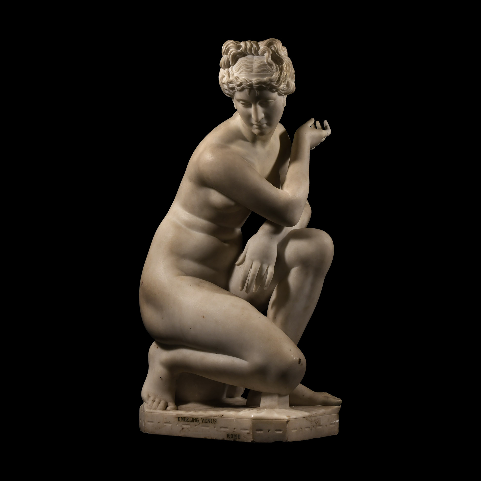 Marble Statue of Kneeling Venus