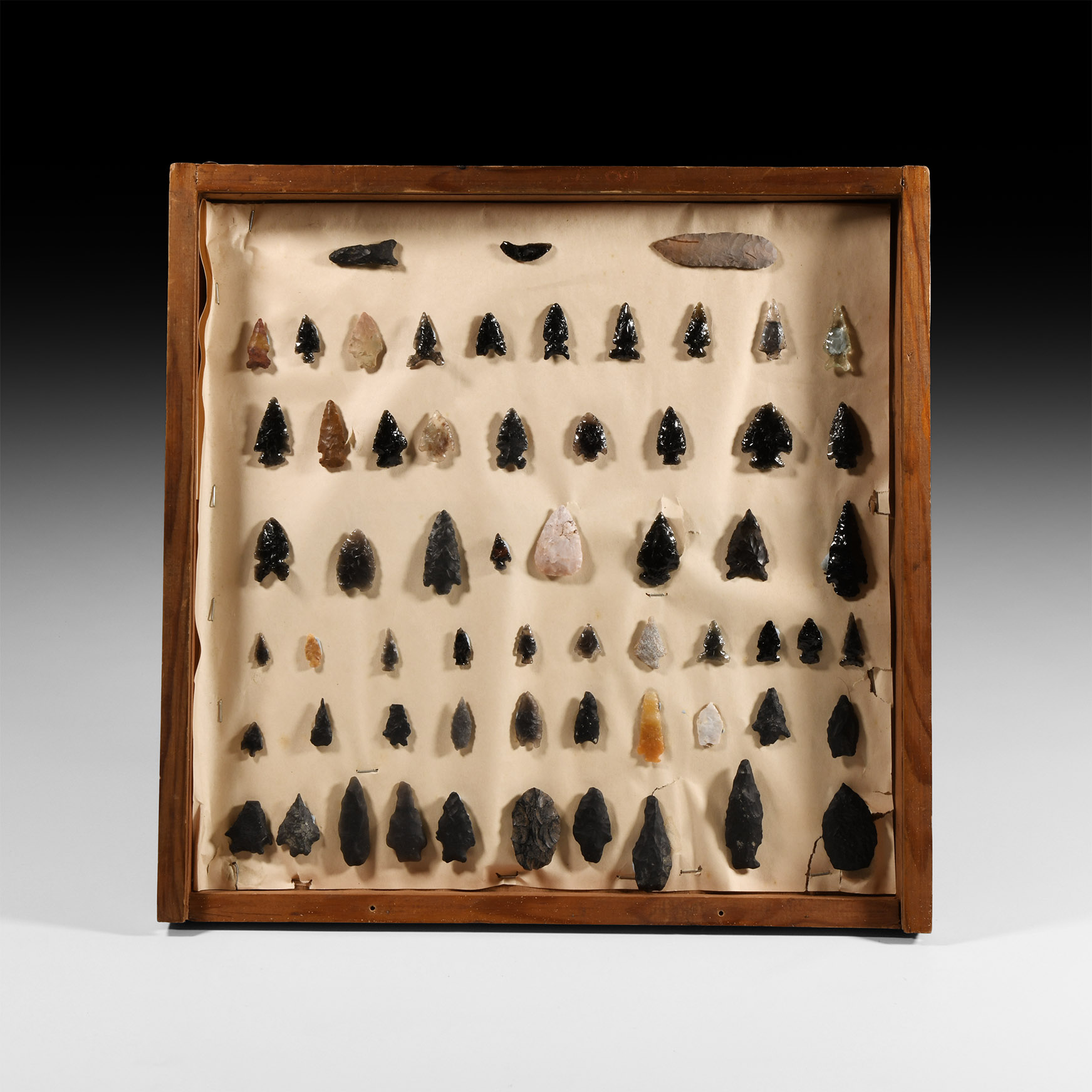 Stone Age Arrowhead Display