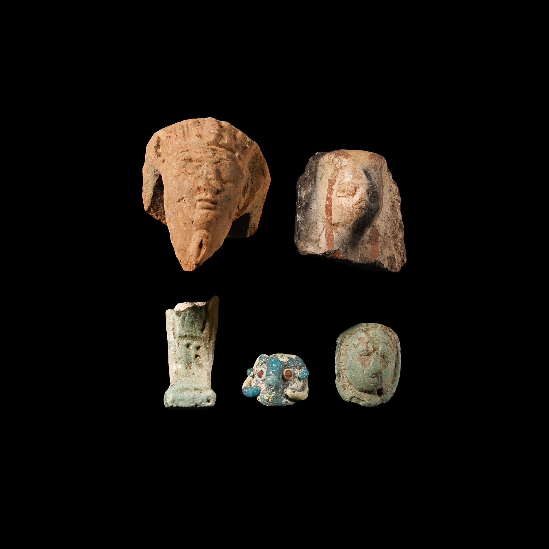Egyptian Statue Fragment Group