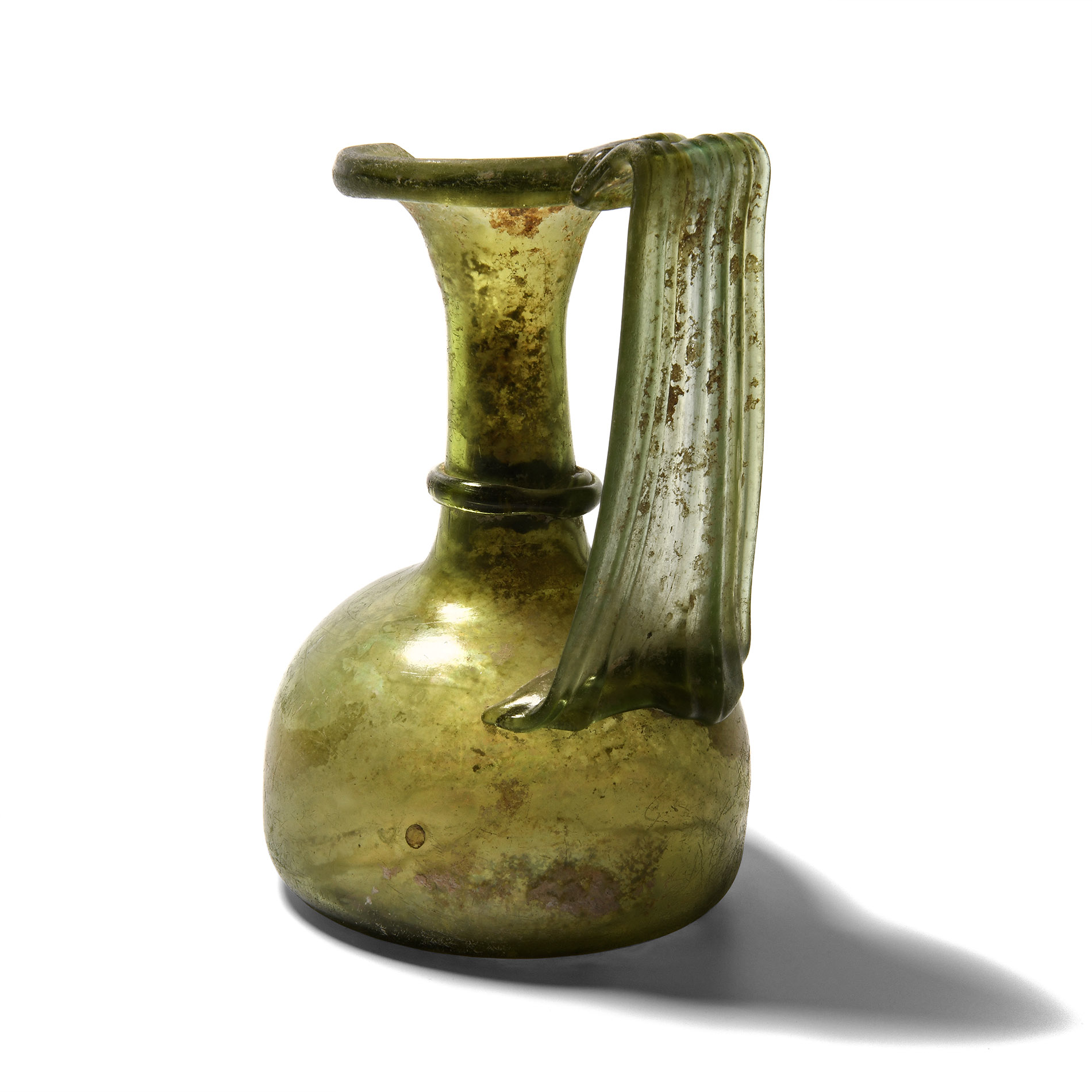 Large Roman Green Glass Jug