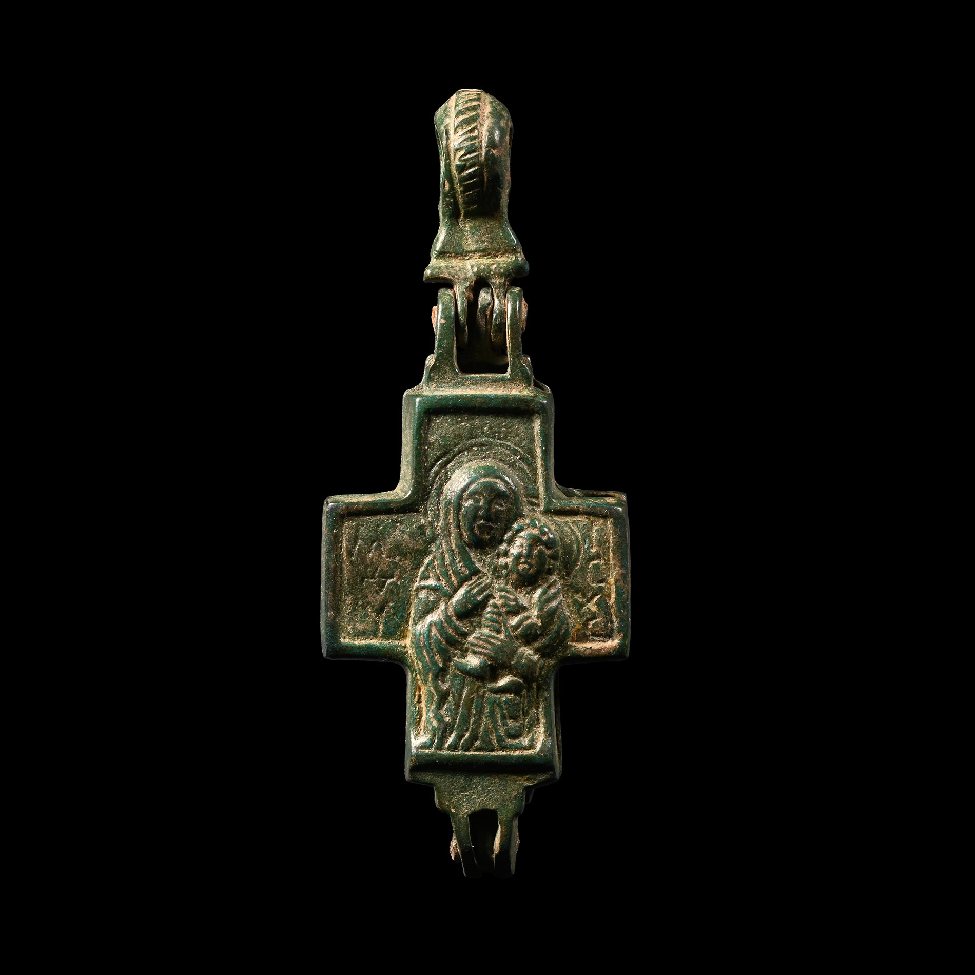 Byzantine Reliquary Cross Pendant