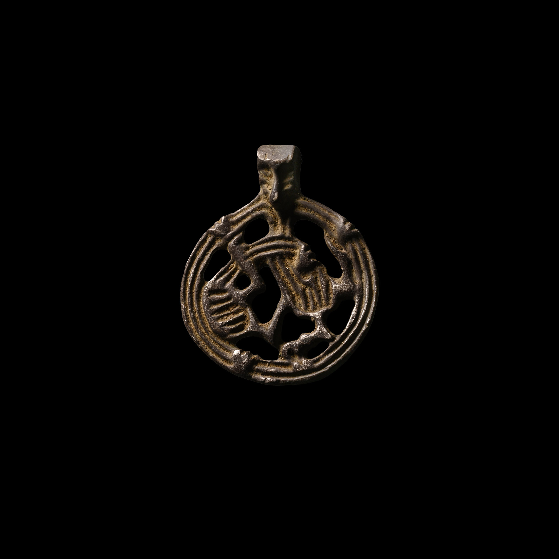 Viking Age Silver Gripping Beast Pendant