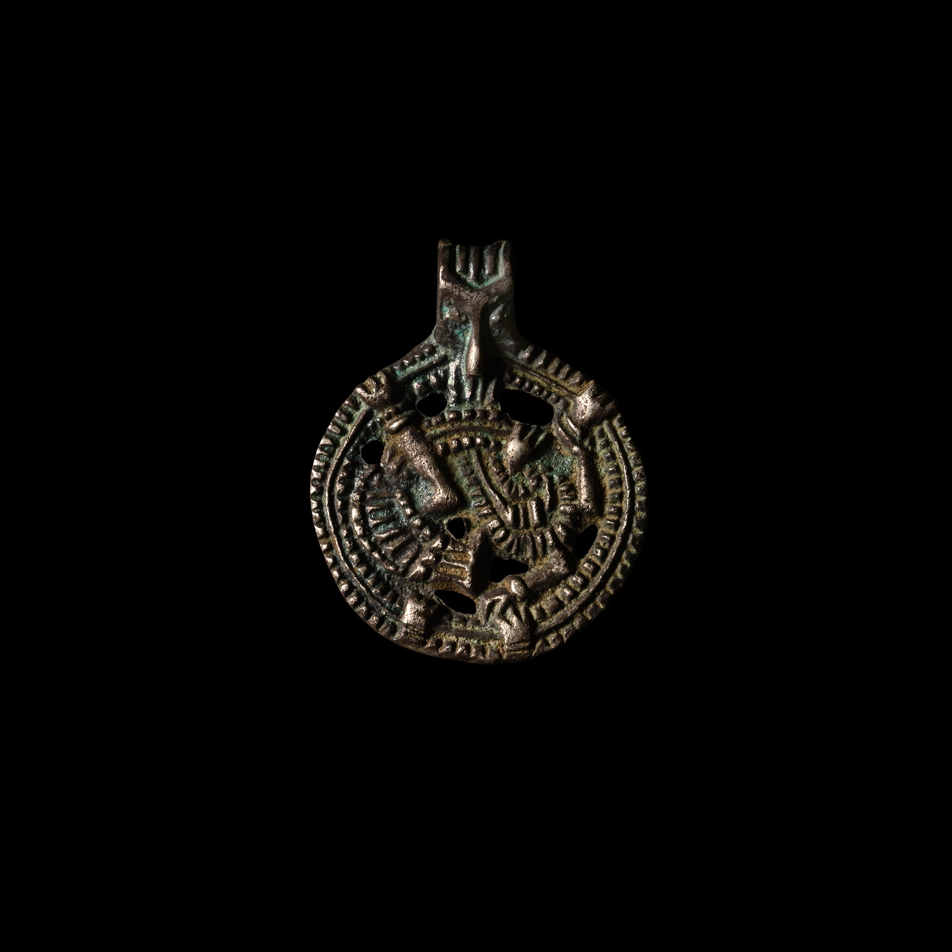Viking Age Silver Gripping Beast Pendant