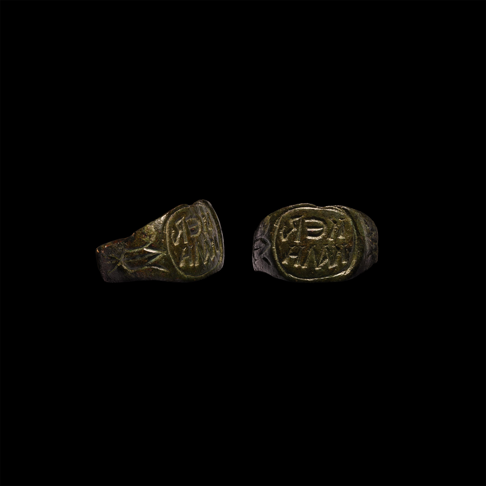 Post Roman Ring with Inscription