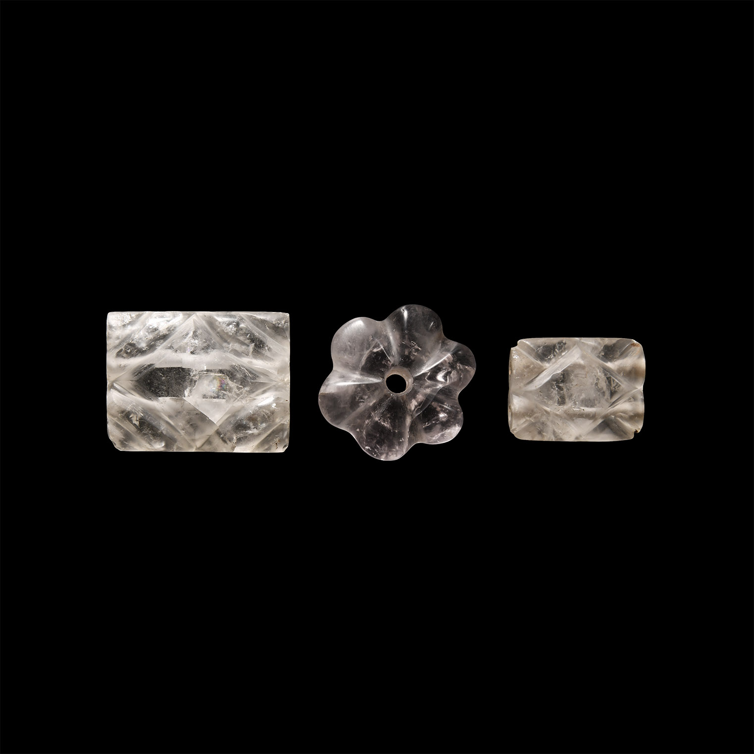 Babylonian Large Rock Crystal Bead Group