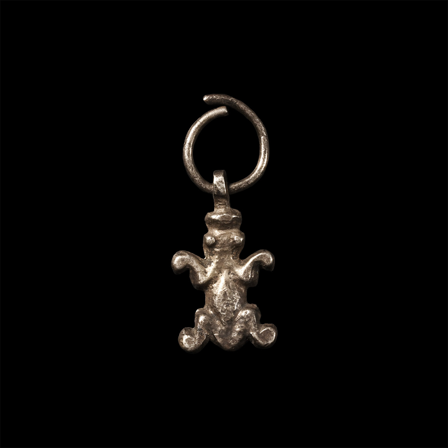 Graeco-Roman Silver Frog Amulet