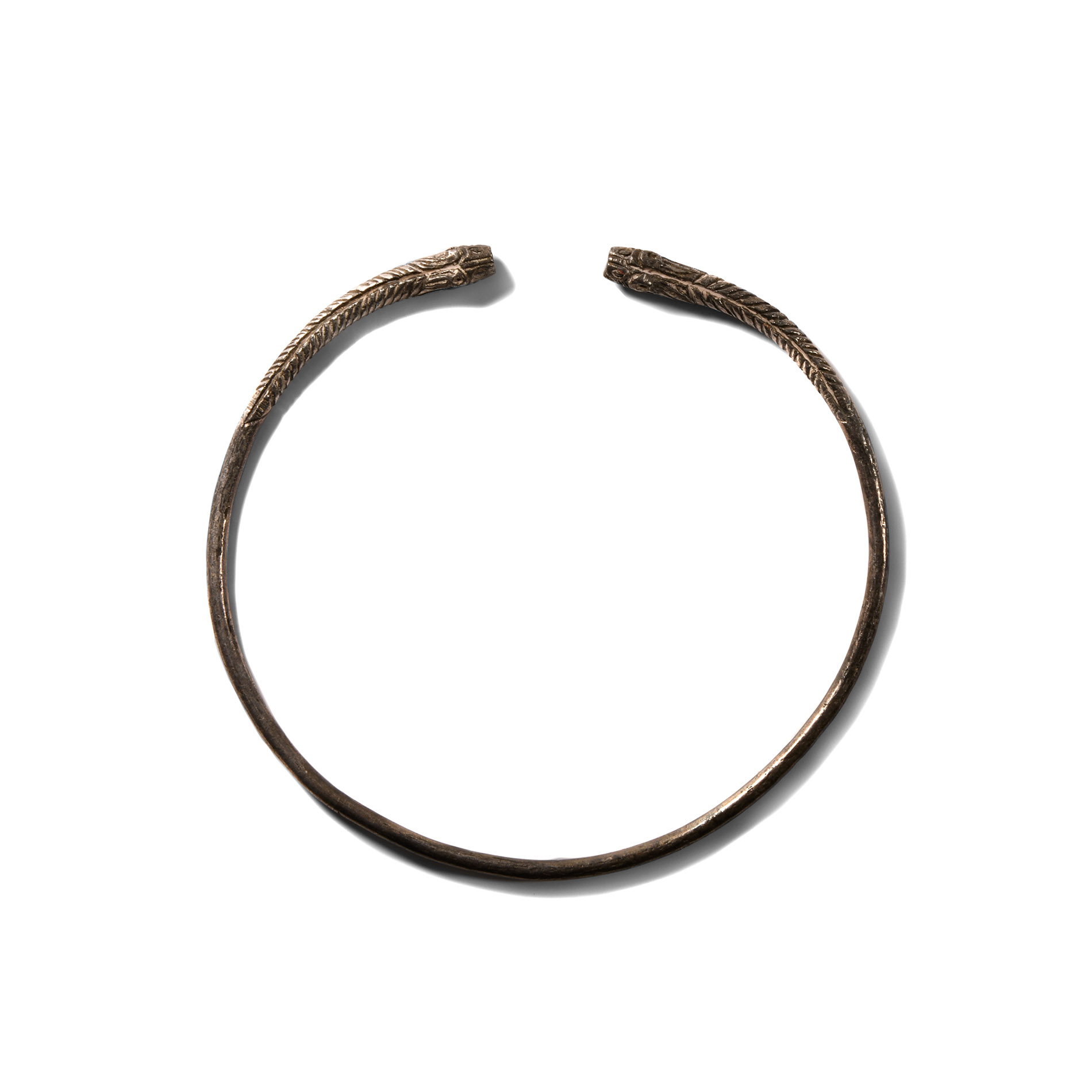 Neo-Elamite Silver Torc with Lion-Headed Terminals