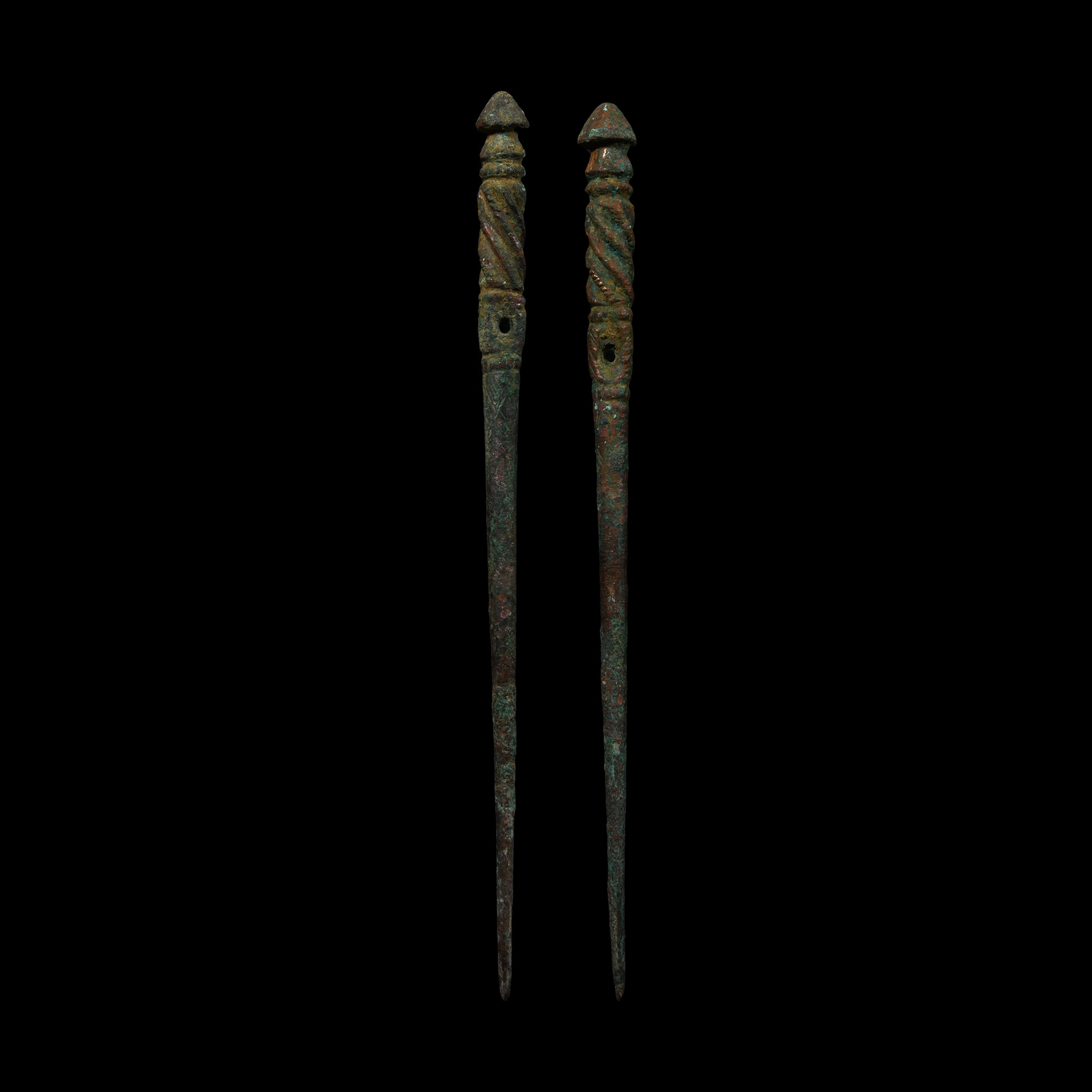 Luristan Decorated Pin Pair