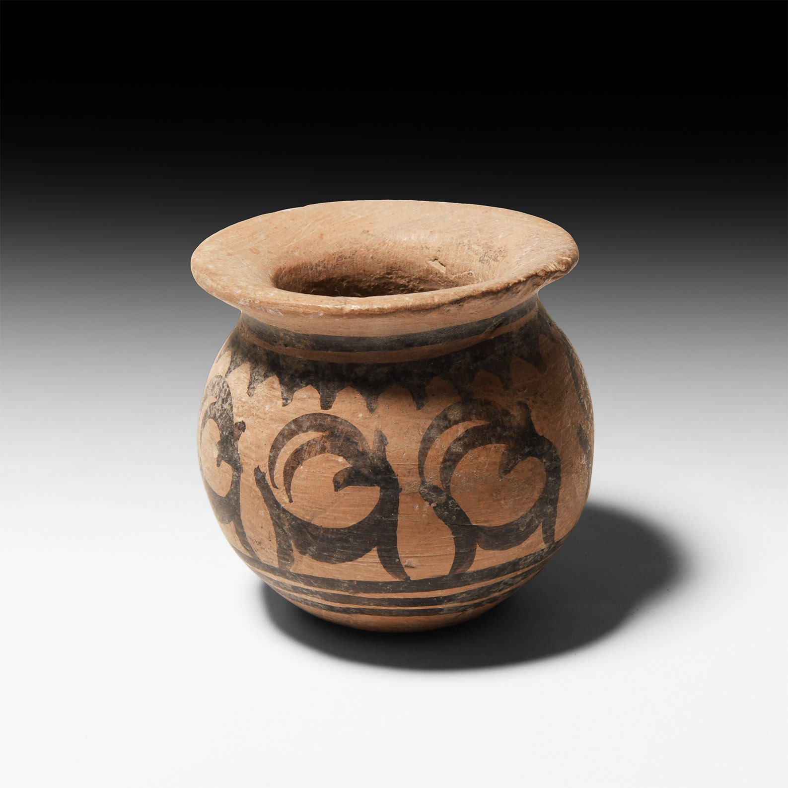 Western Asiatic Terracotta Pot with Ibexes
