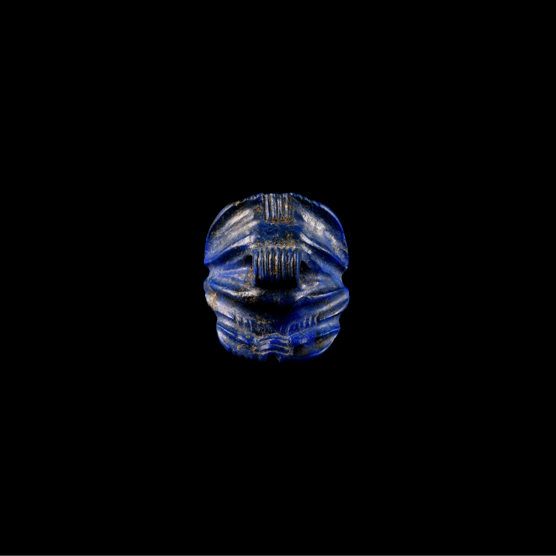 Egyptian Lapis Lazuli Falcon-Head Scarab