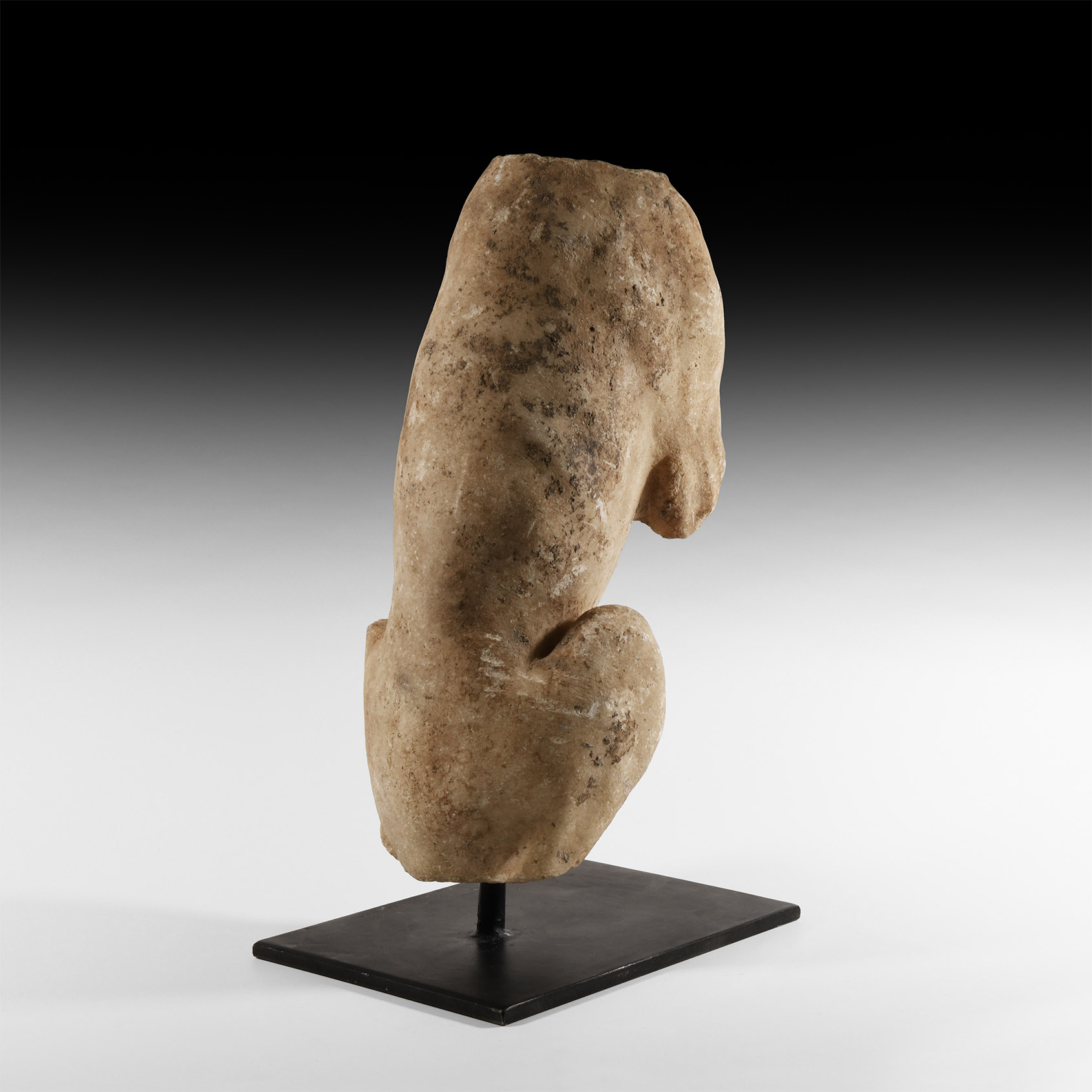 Roman Marble Seated Hound Statue