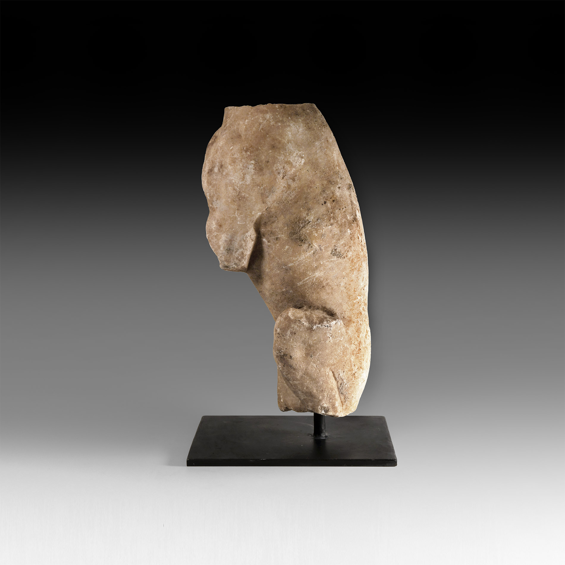 Roman Marble Seated Hound Statue