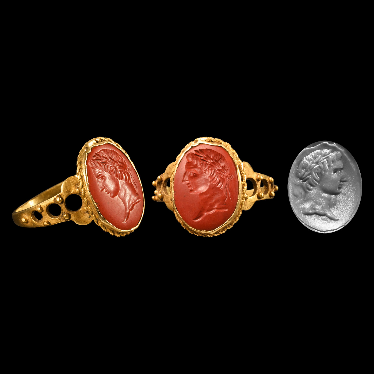 Post Medieval Gold Ring with Gemstone