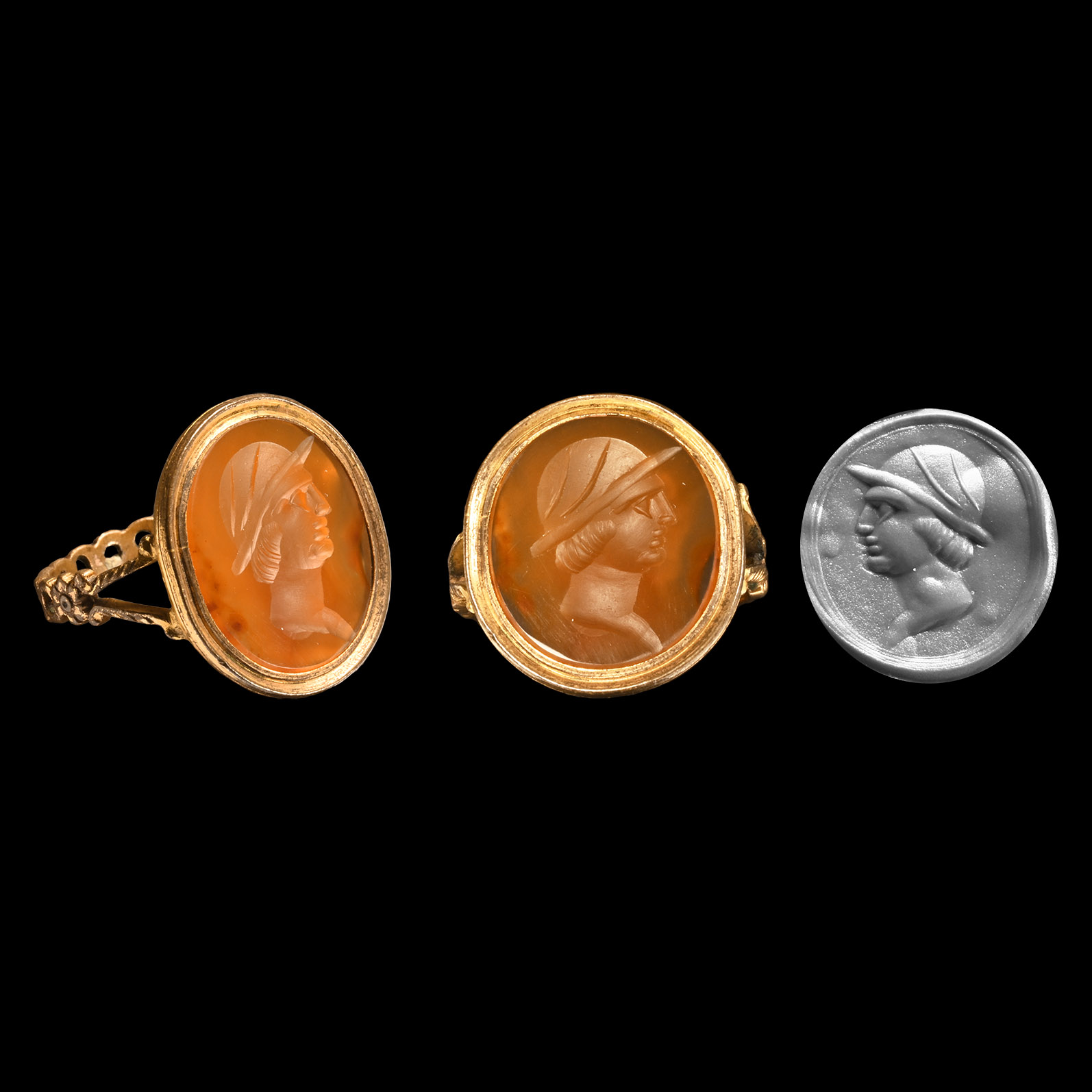 Post Medieval Gold Ring with Mercury Gemstone