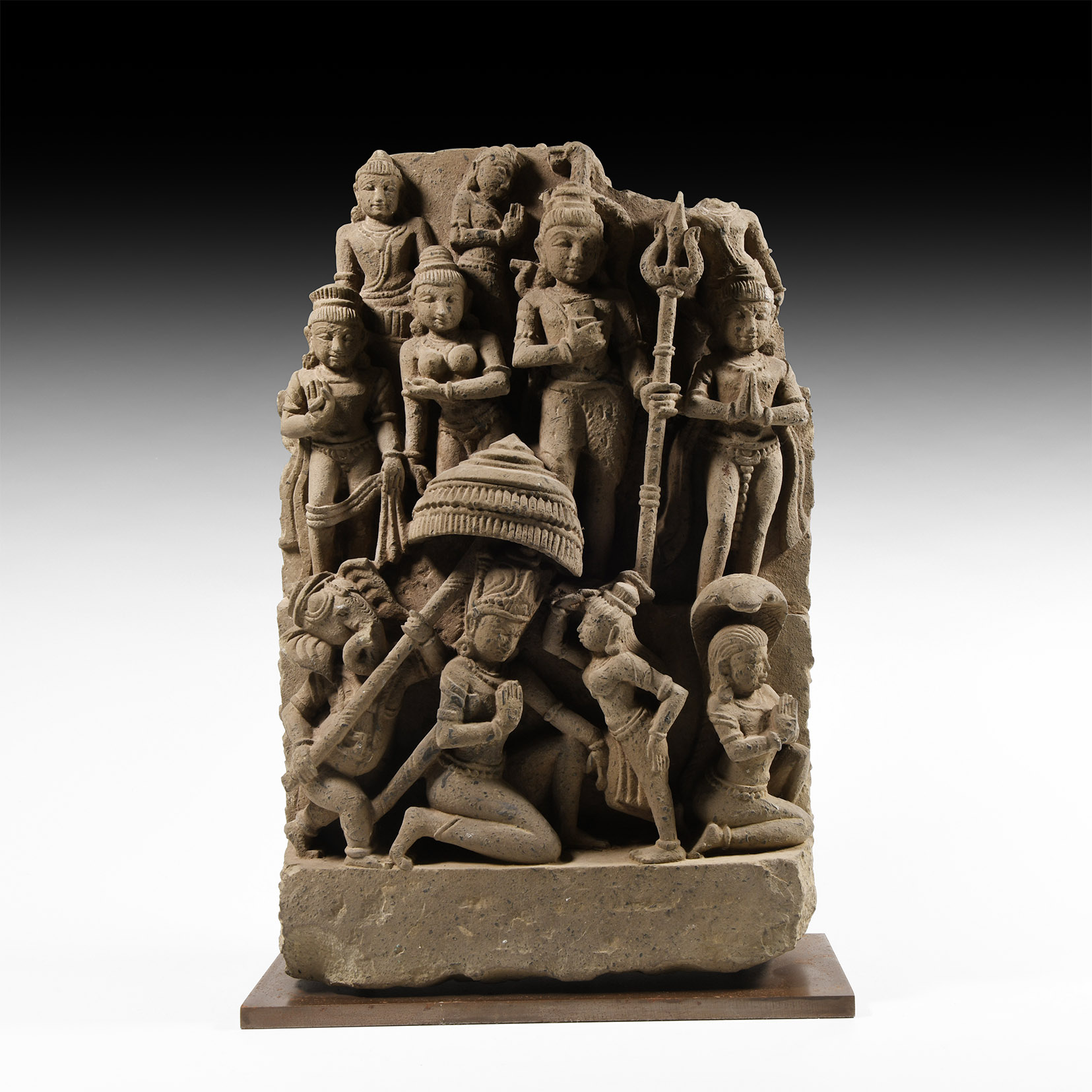 Indian Relief with Figures