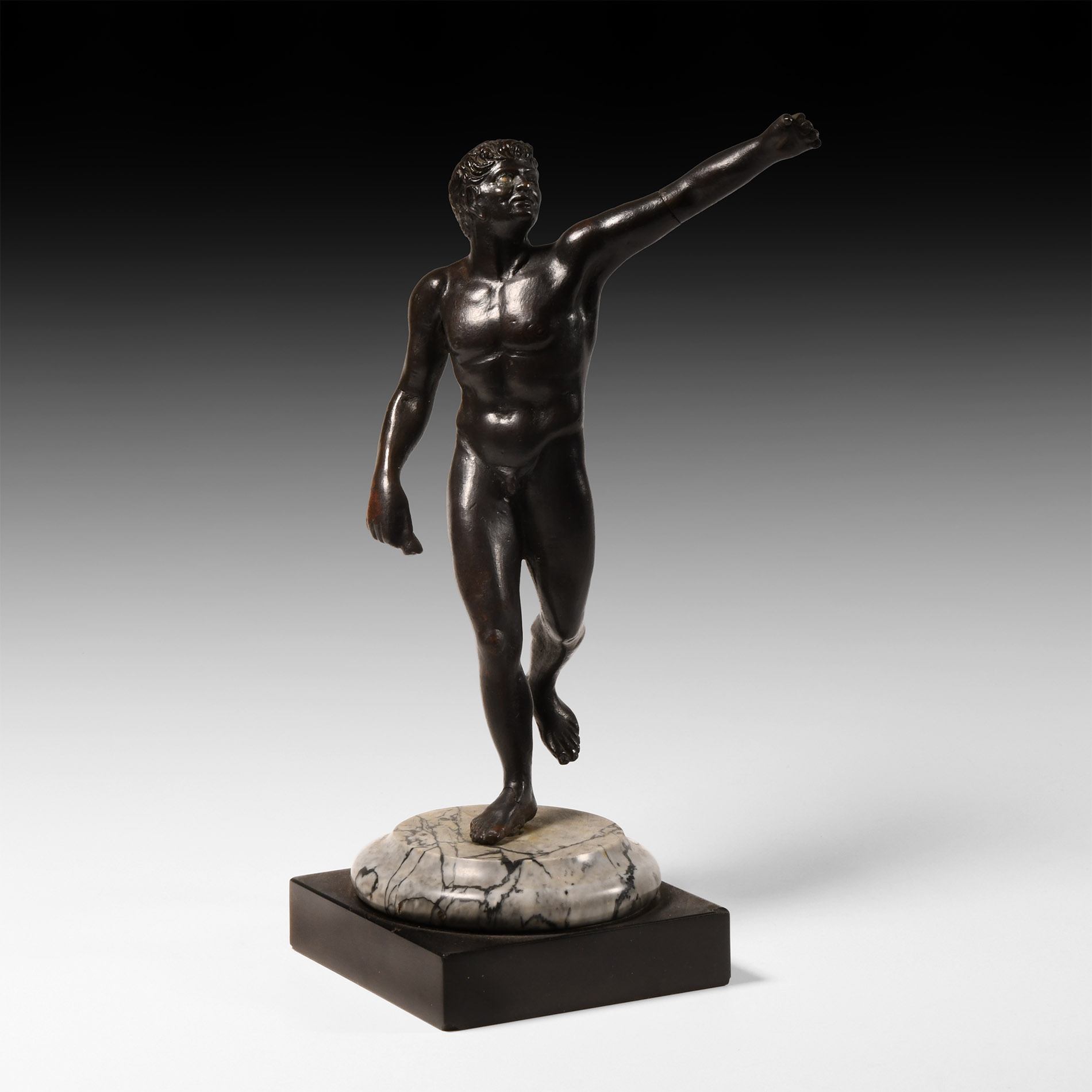 Post Medieval Bronze Statue of a Male