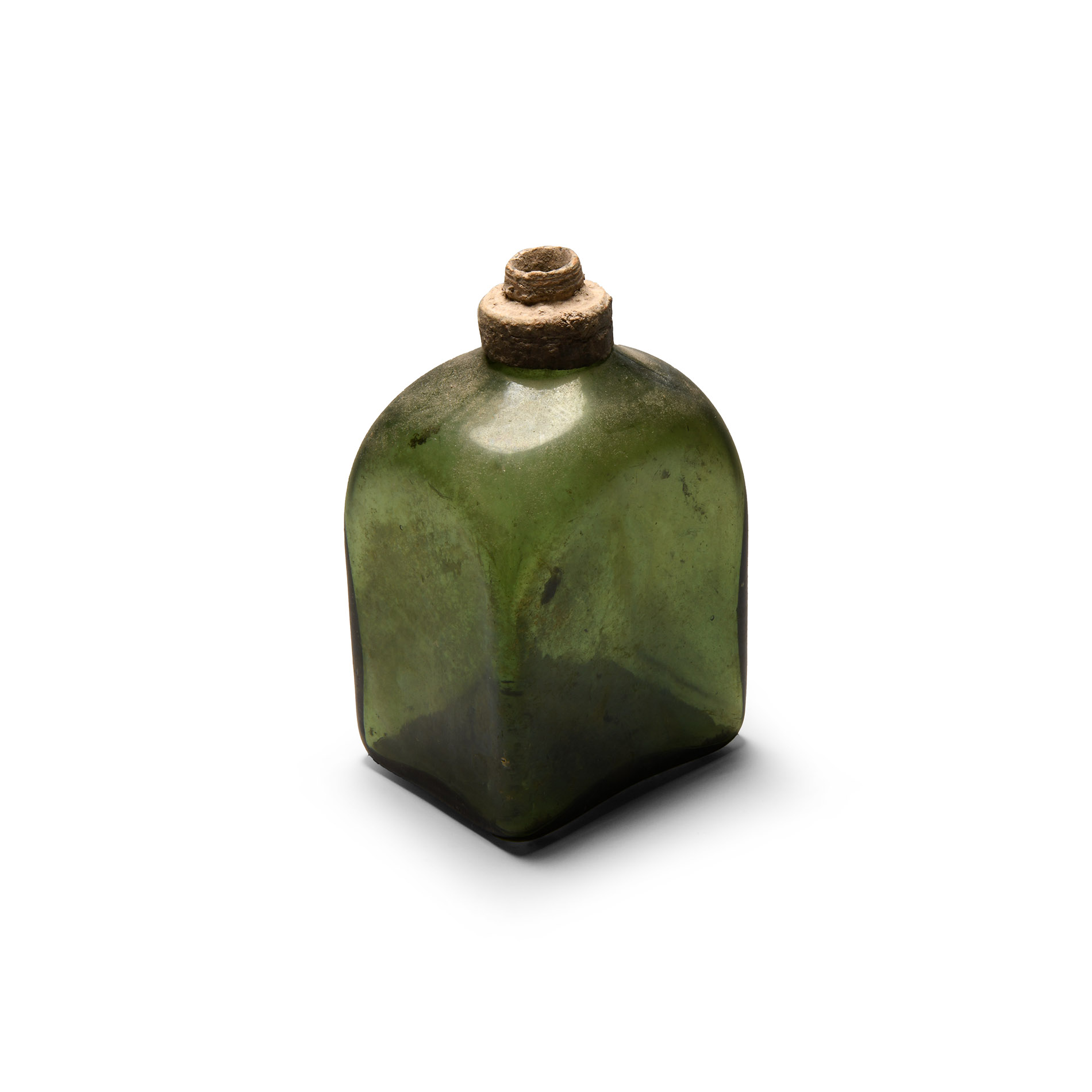 Post Medieval Green Glass Bottle
