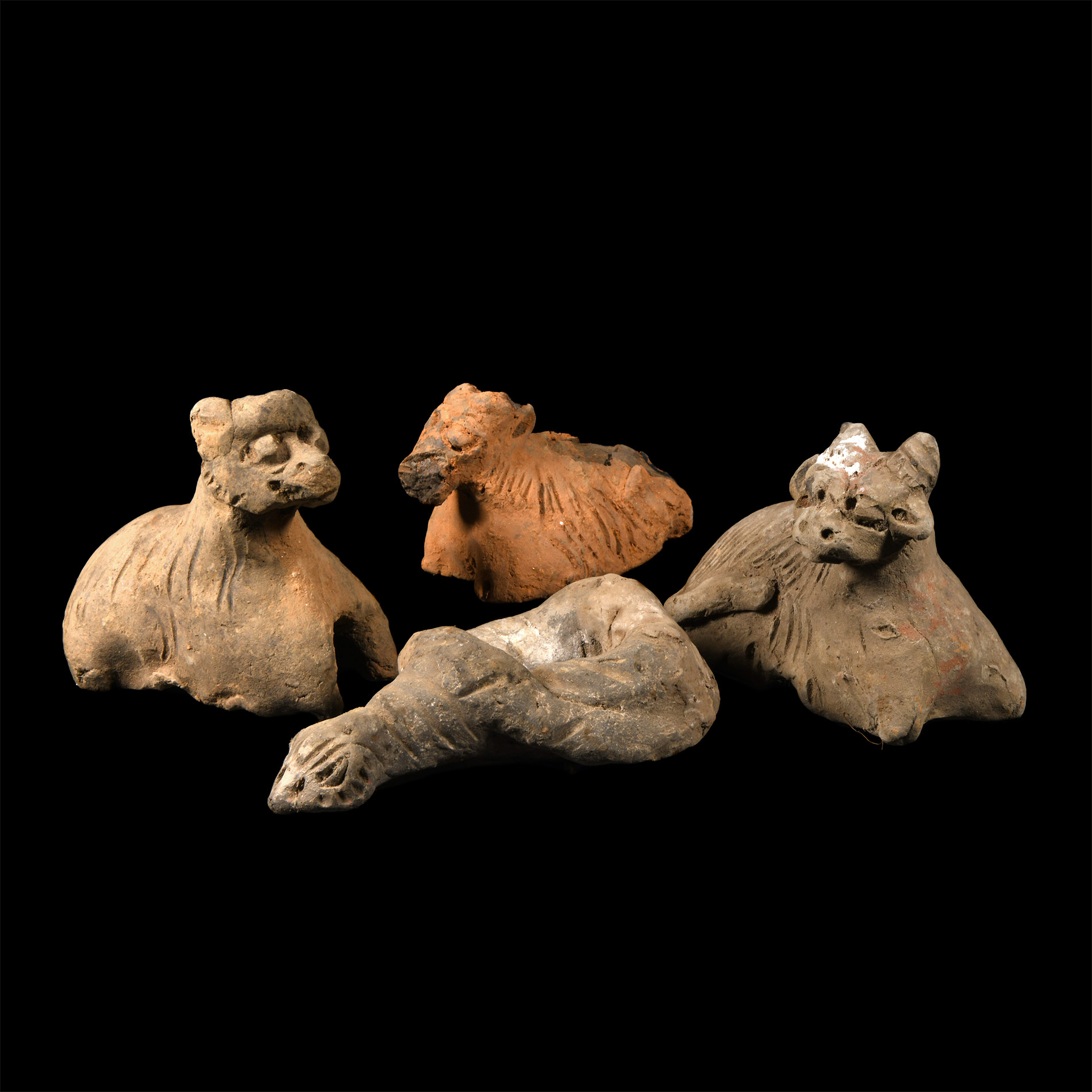 Chinese Han Ceramic Animal Figure Group