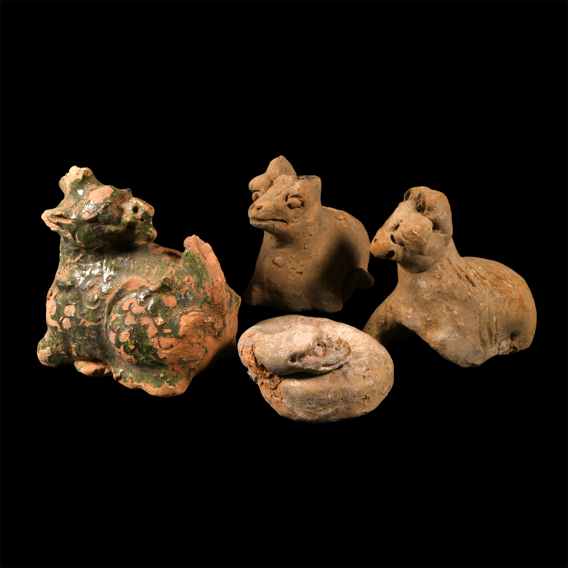 Chinese Han Ceramic Animal Figure Group