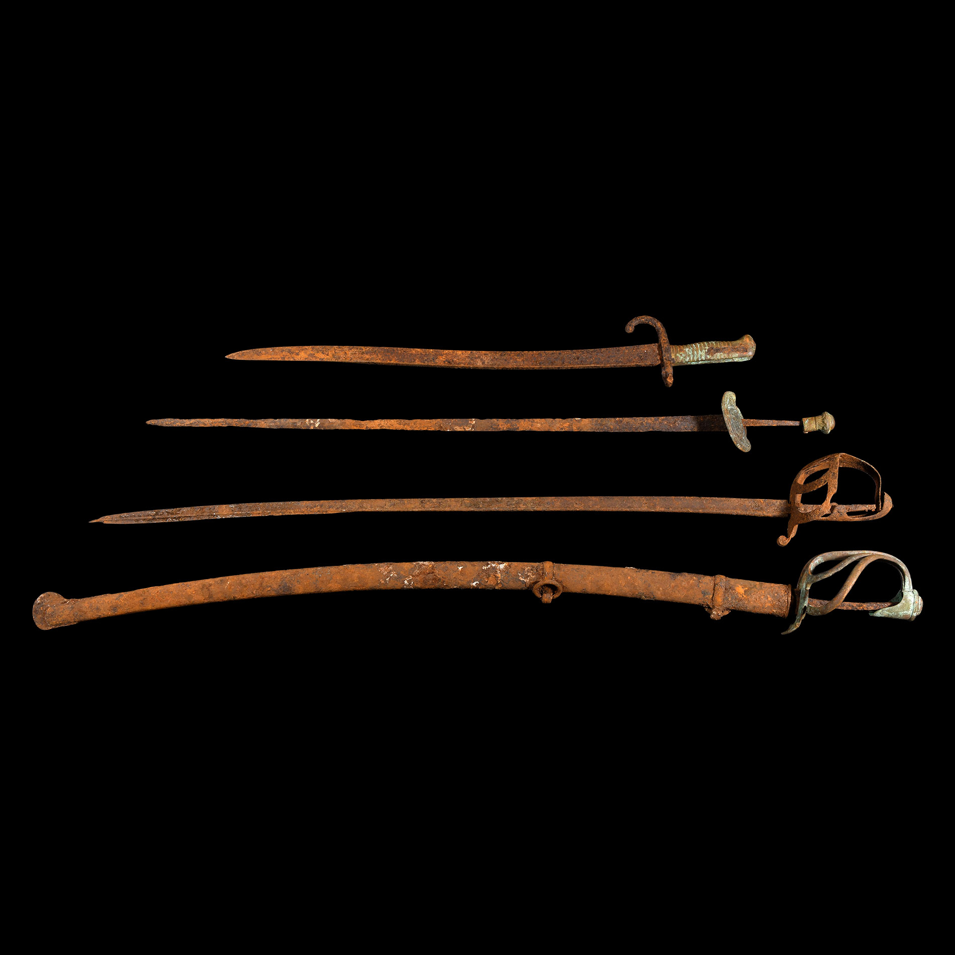 Post Medieval Iron Sword Group