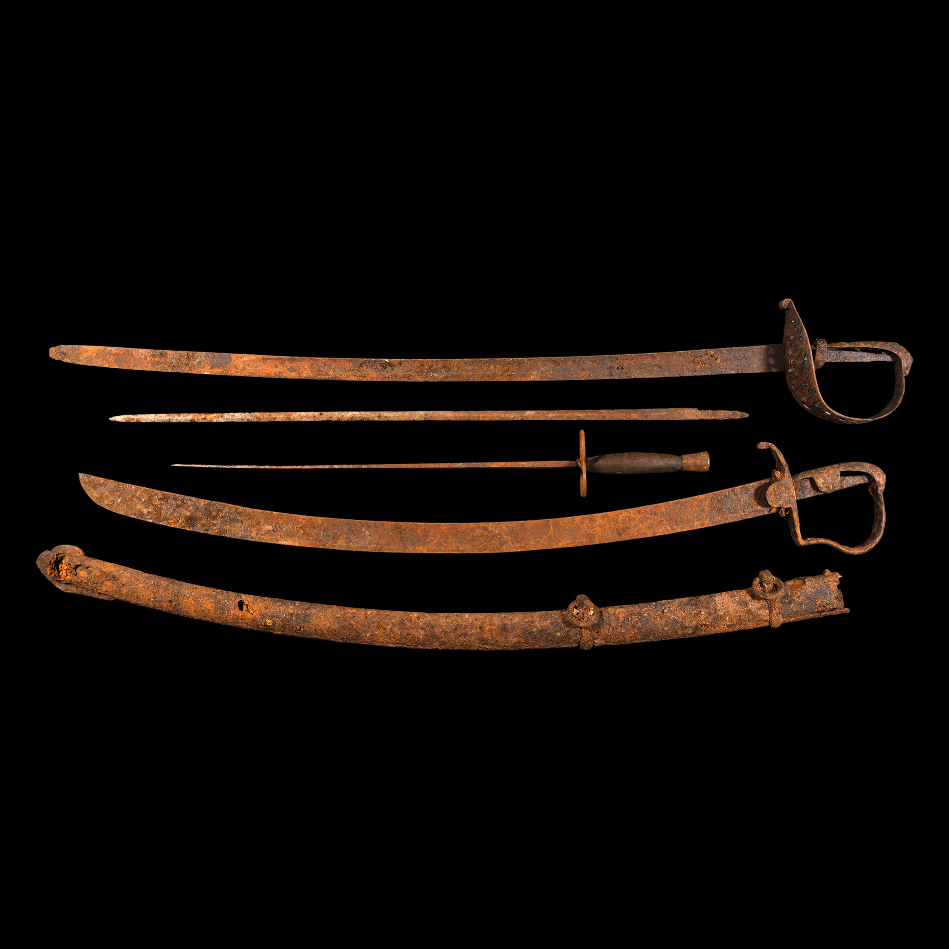 Post Medieval Iron Sword Group