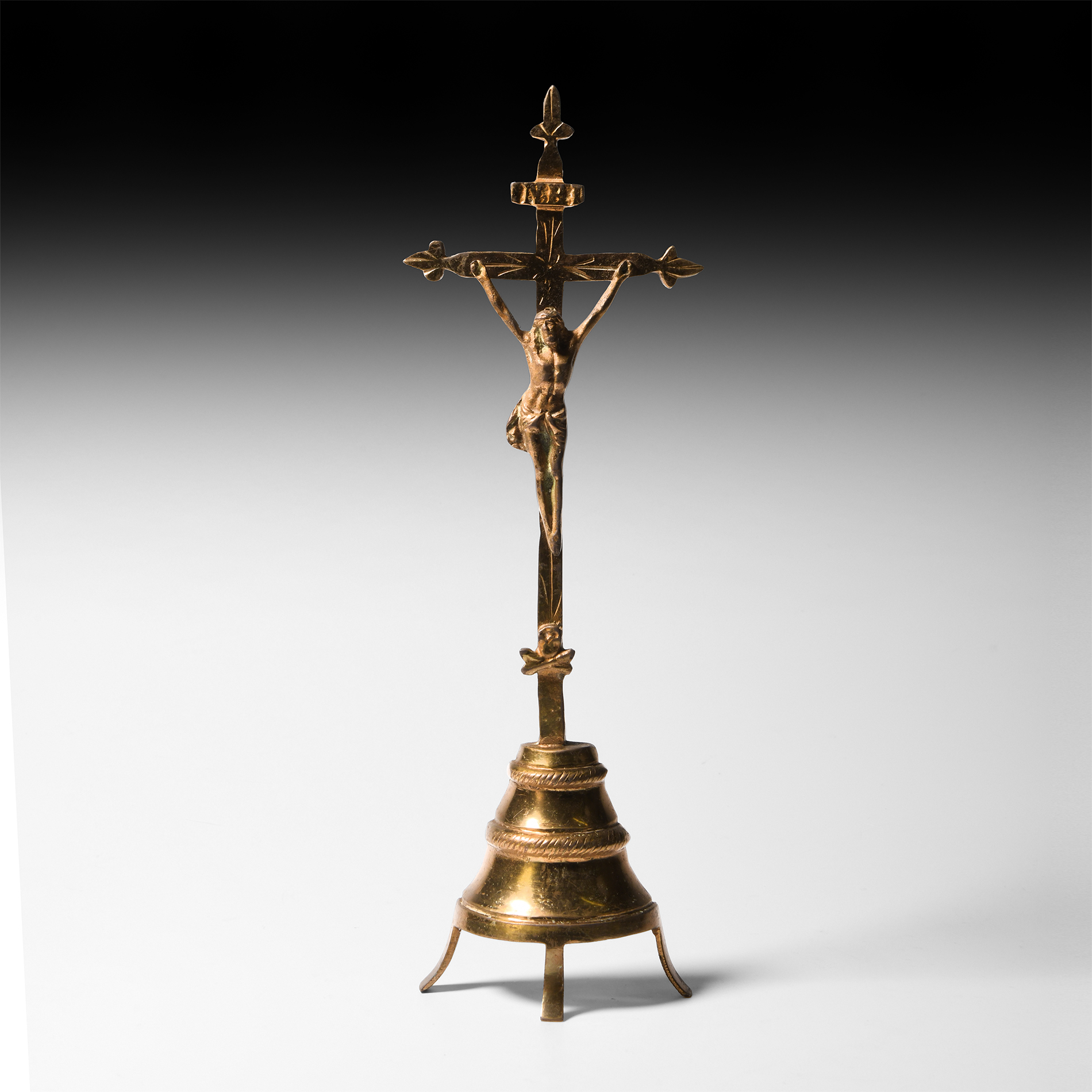 Post Medieval Brass Crucifix