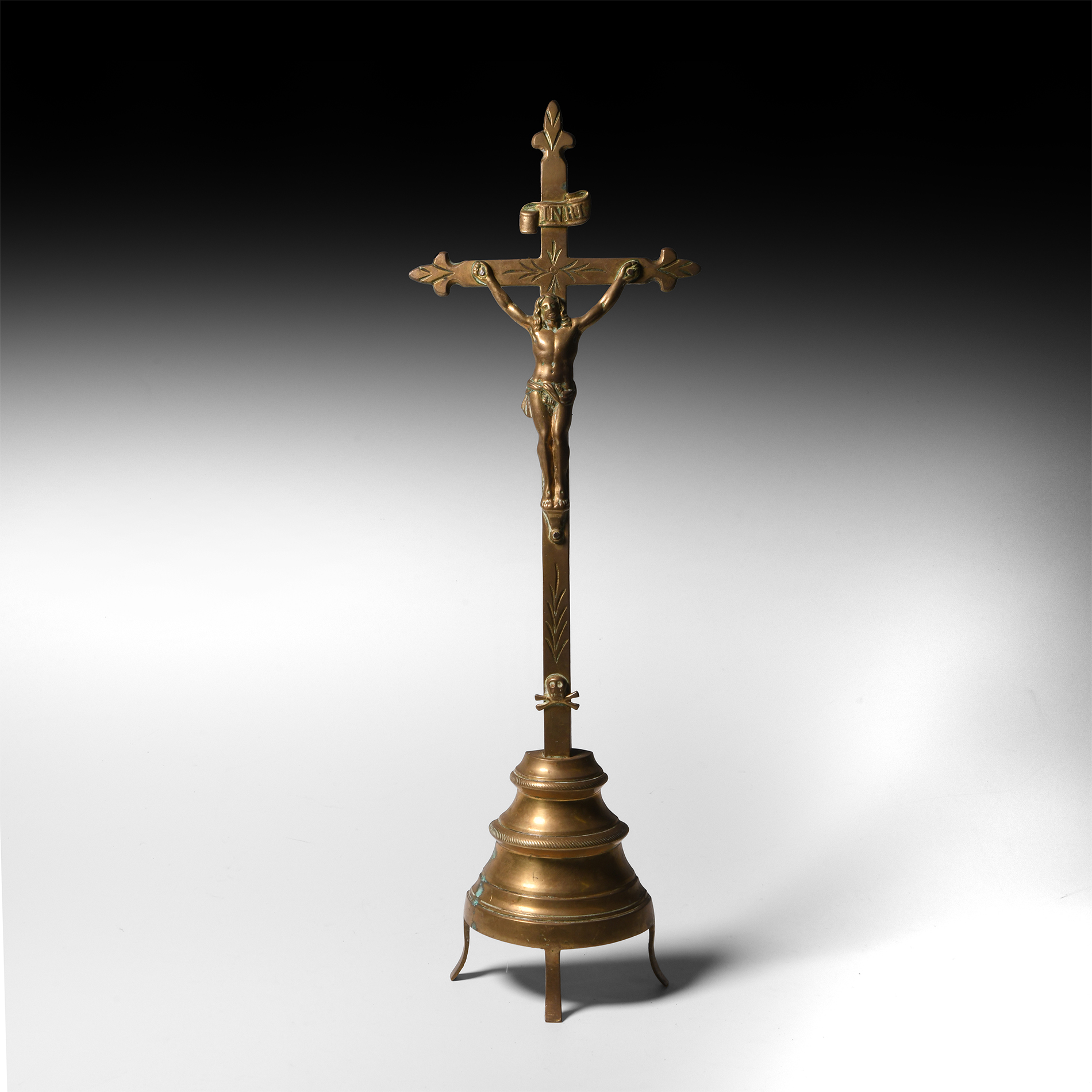 Post Medieval Brass Crucifix