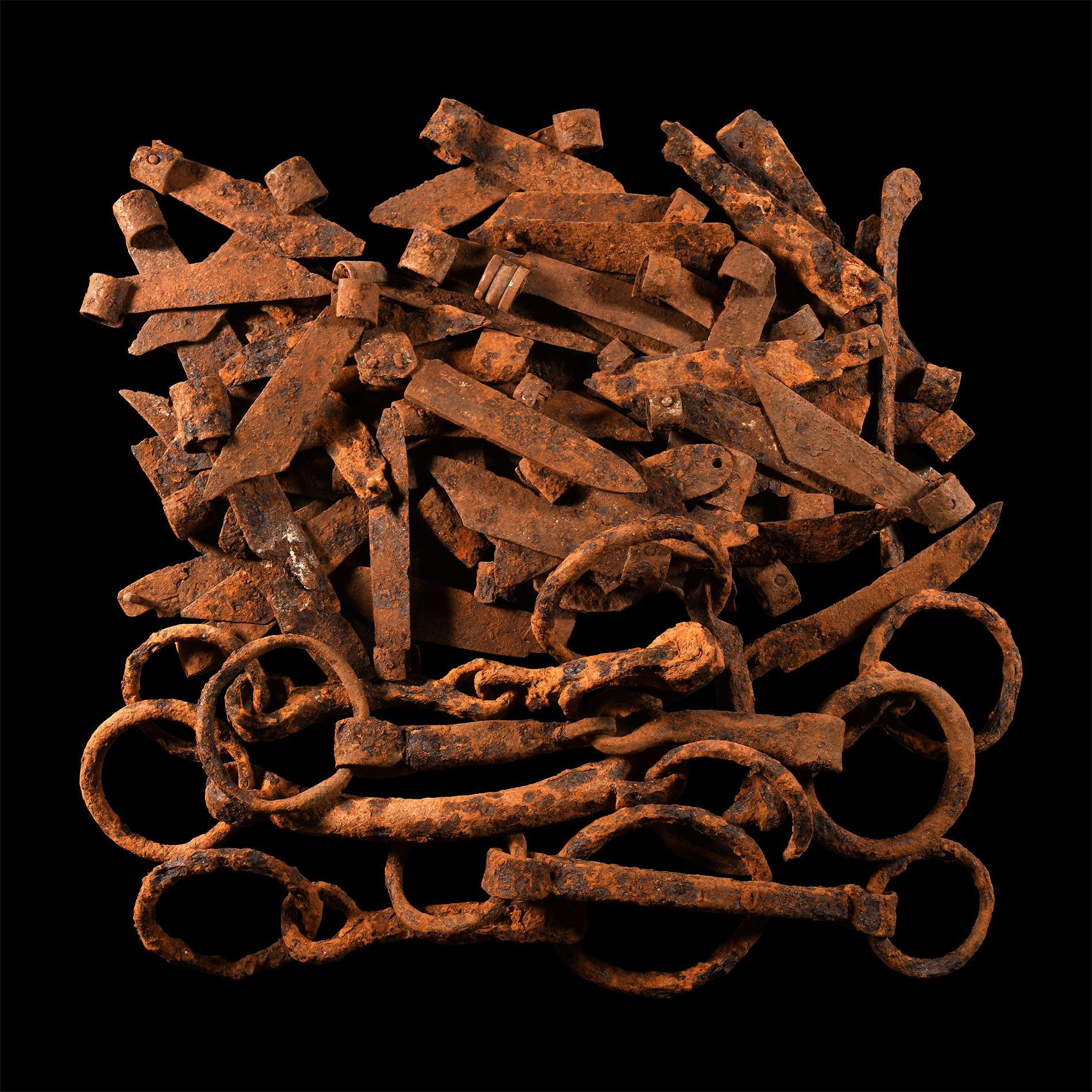 Medieval Iron Horse Bit Group