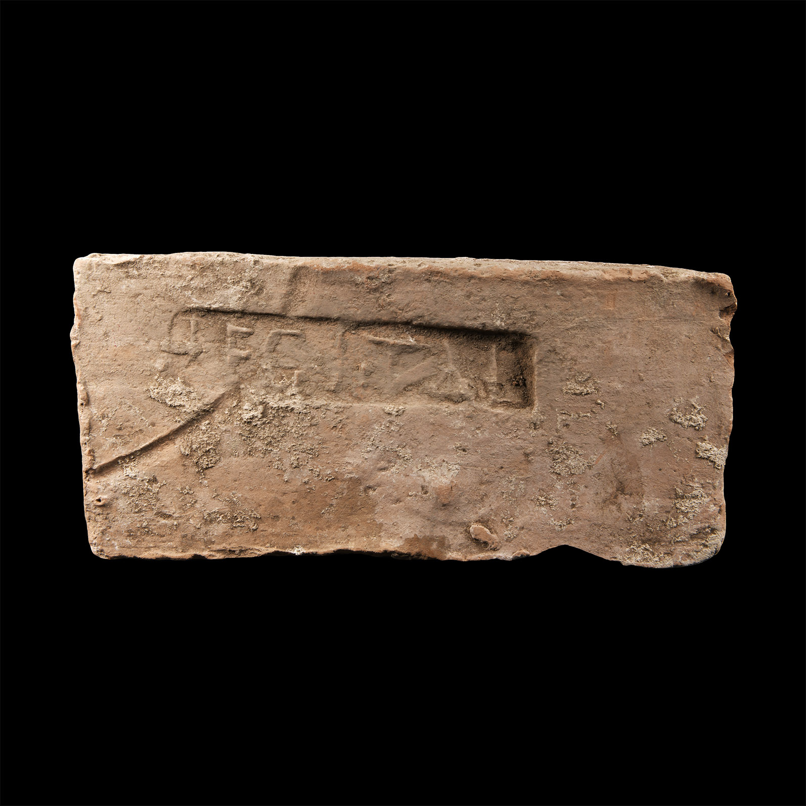 Roman Ceramic Brick with Military Stamp of Legio I Italica